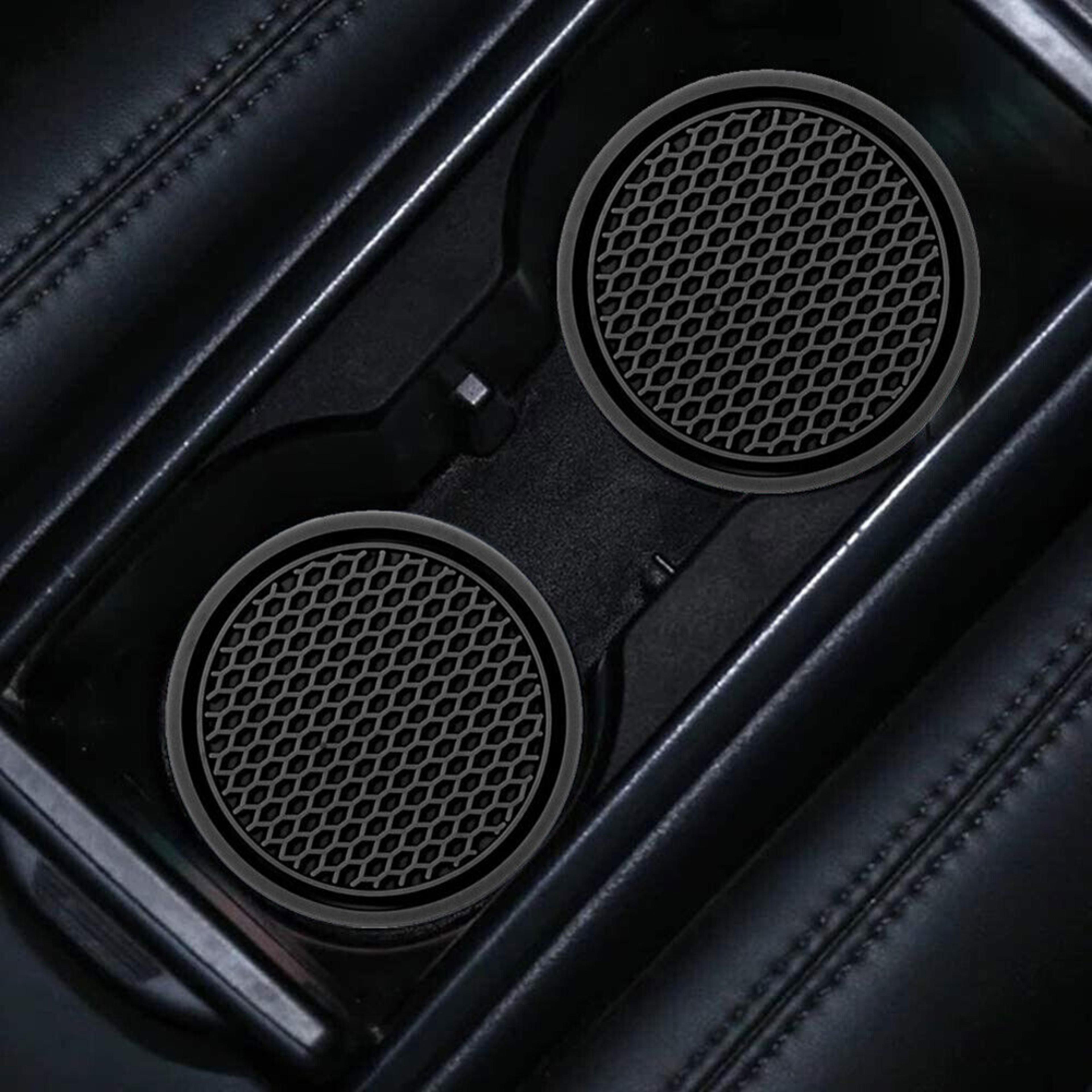 universal anti-slip car cup holder coasters set silicone cup holder inserts for clean, quiet interiors