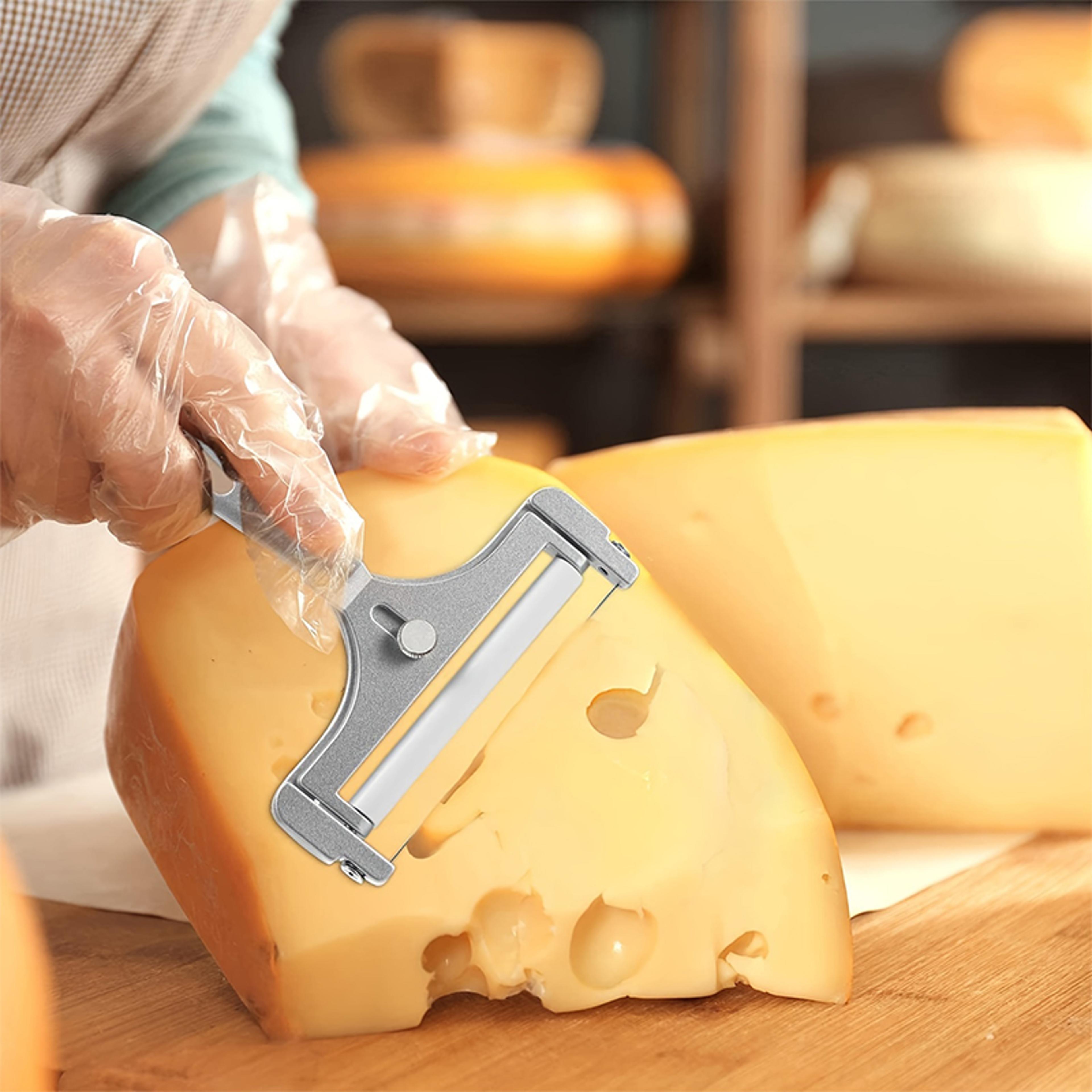adjustable stainless steel cheese slicer & butter cutter for perfect thin or thick slices