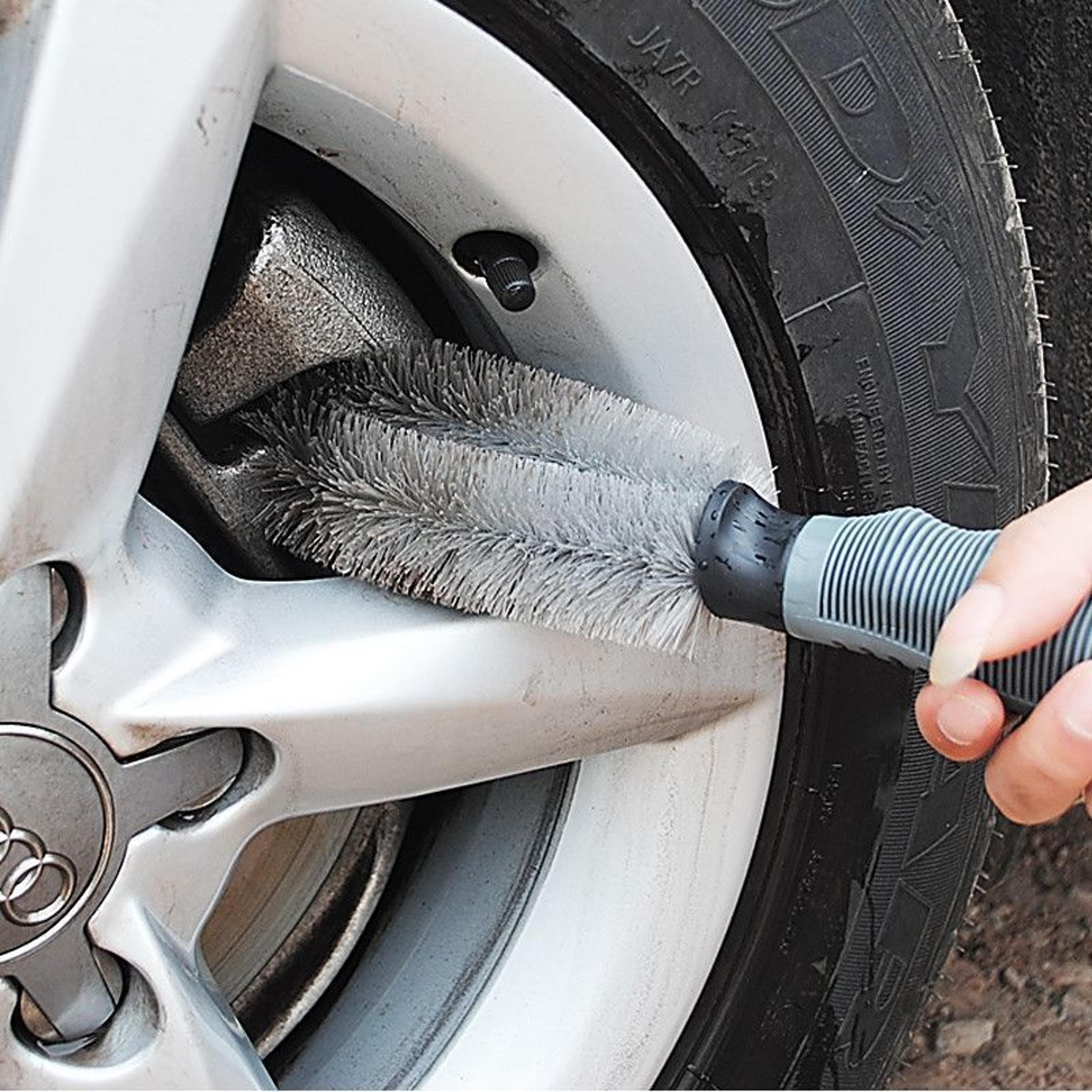 professional wheel & tire cleaning brush auto detailing tire rim cleaning brushs