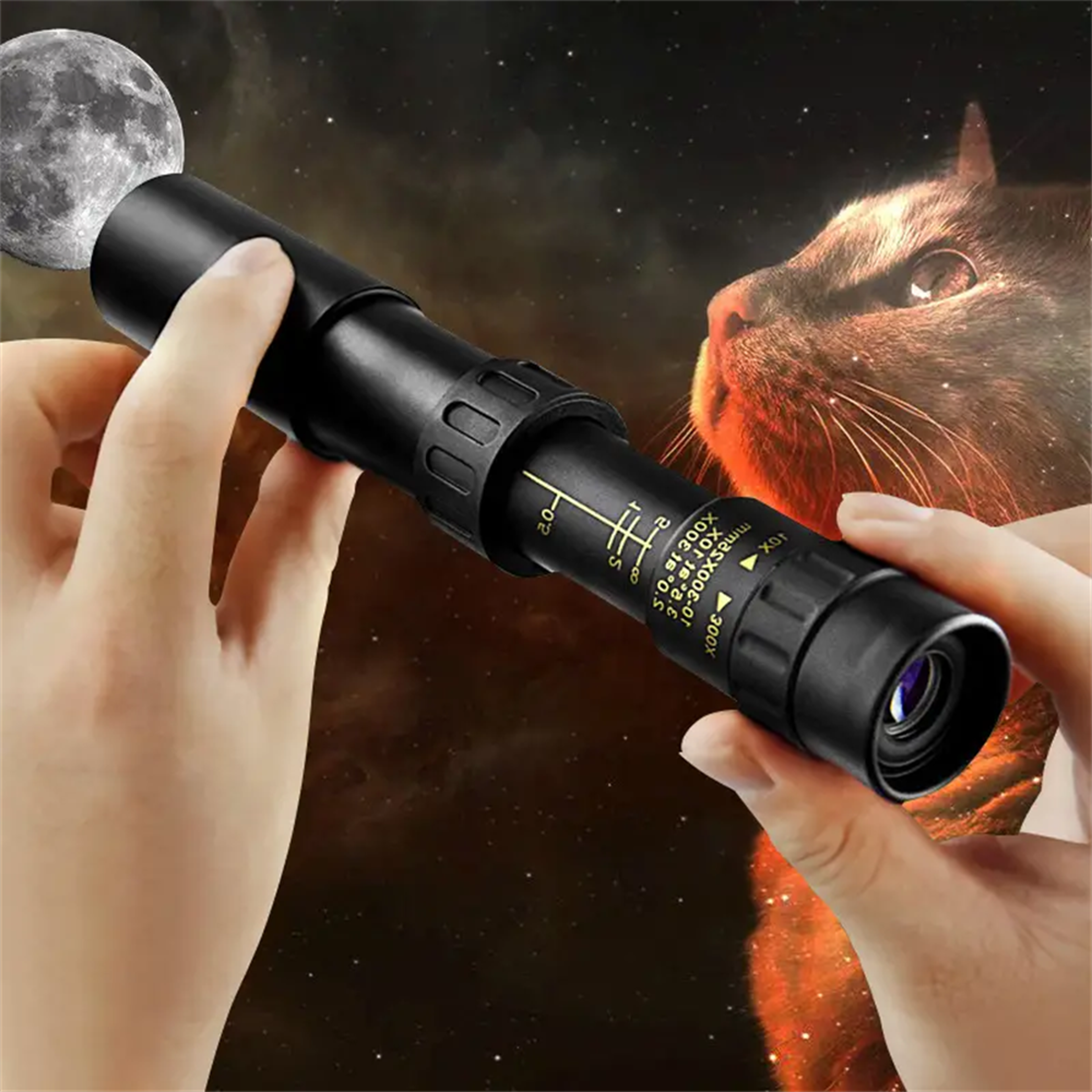 professional 10 300x zoom portable monocular telescope long range outdoor spotting scope