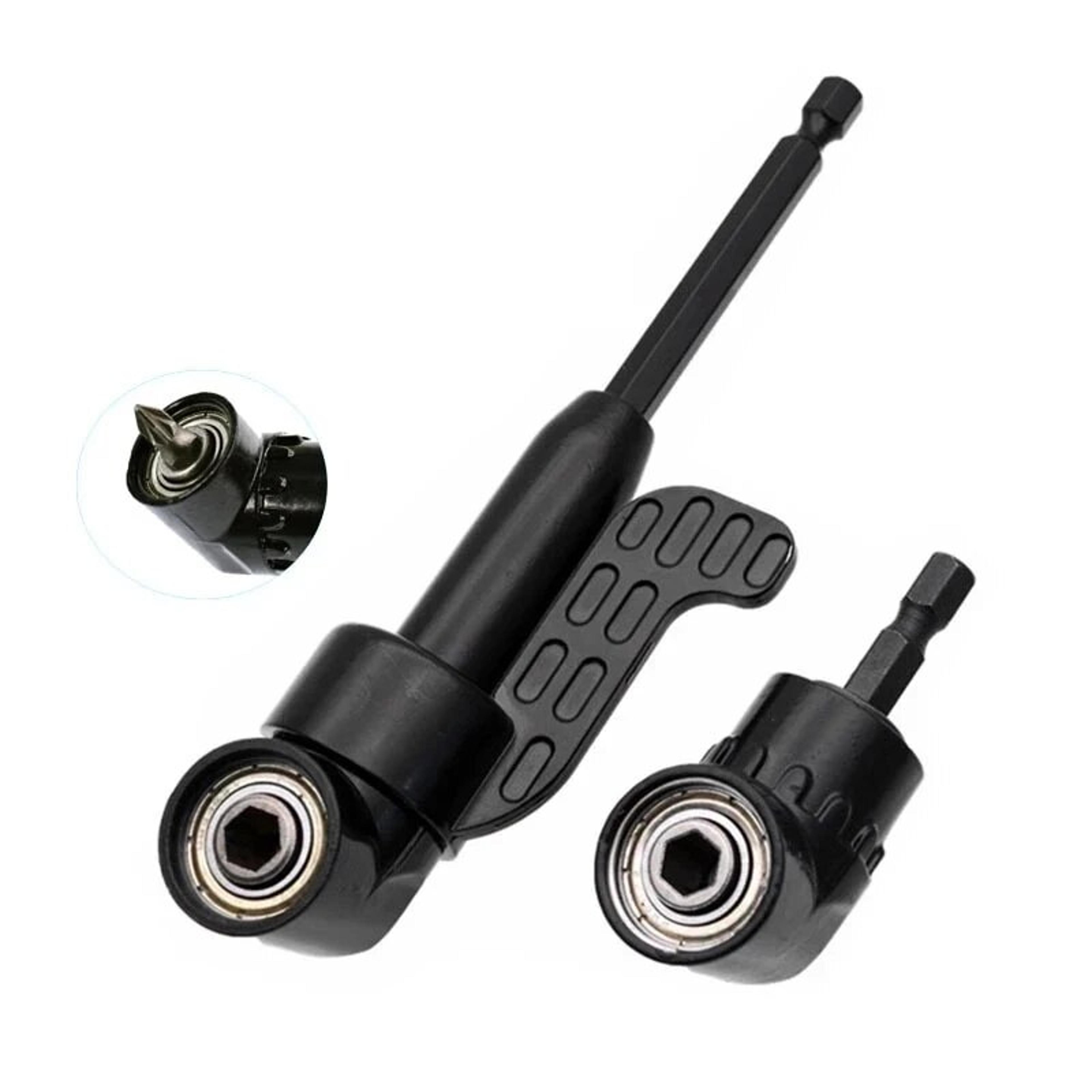 105° magnetic right angle drill bit extension for tight spaces