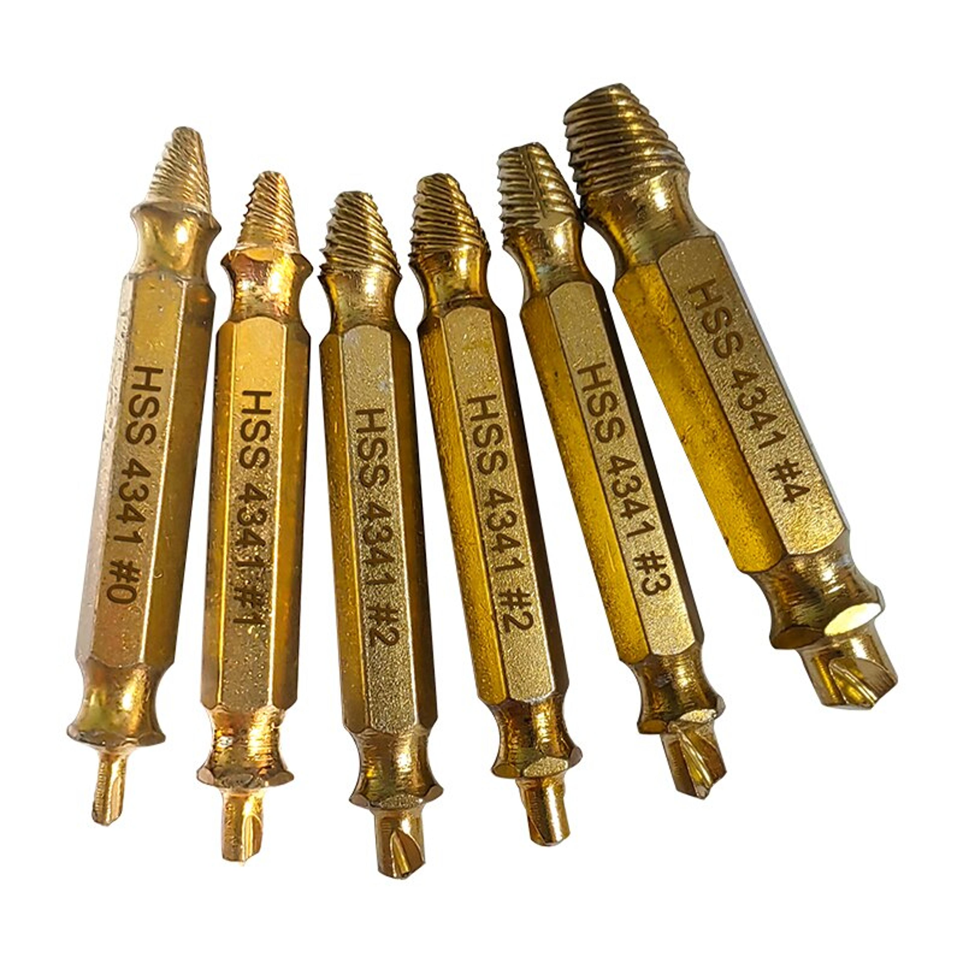 precision screw & bolt extractor master set hss double end removal kit