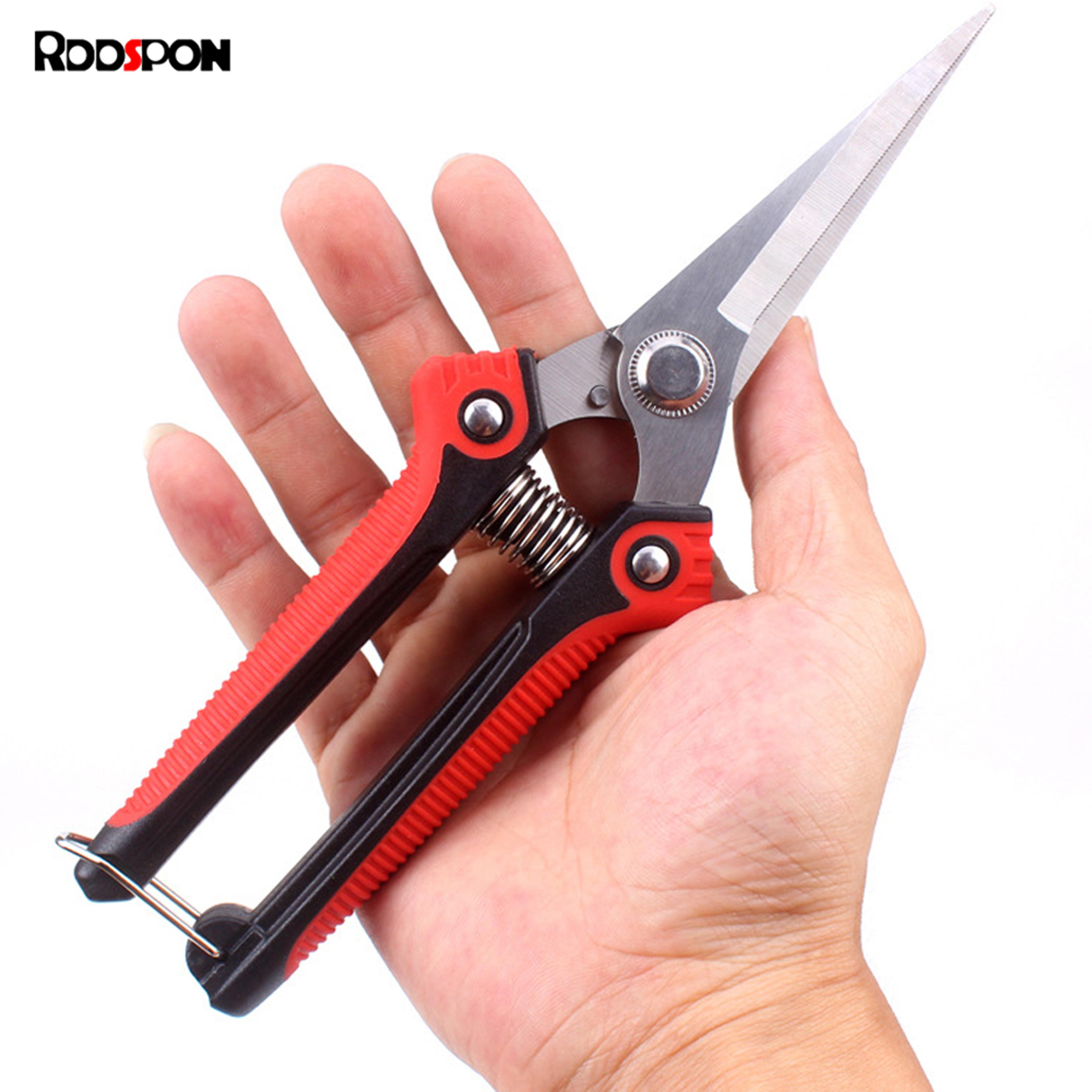 precision cut stainless steel pruning shears for fruit trees, flowers & garden care