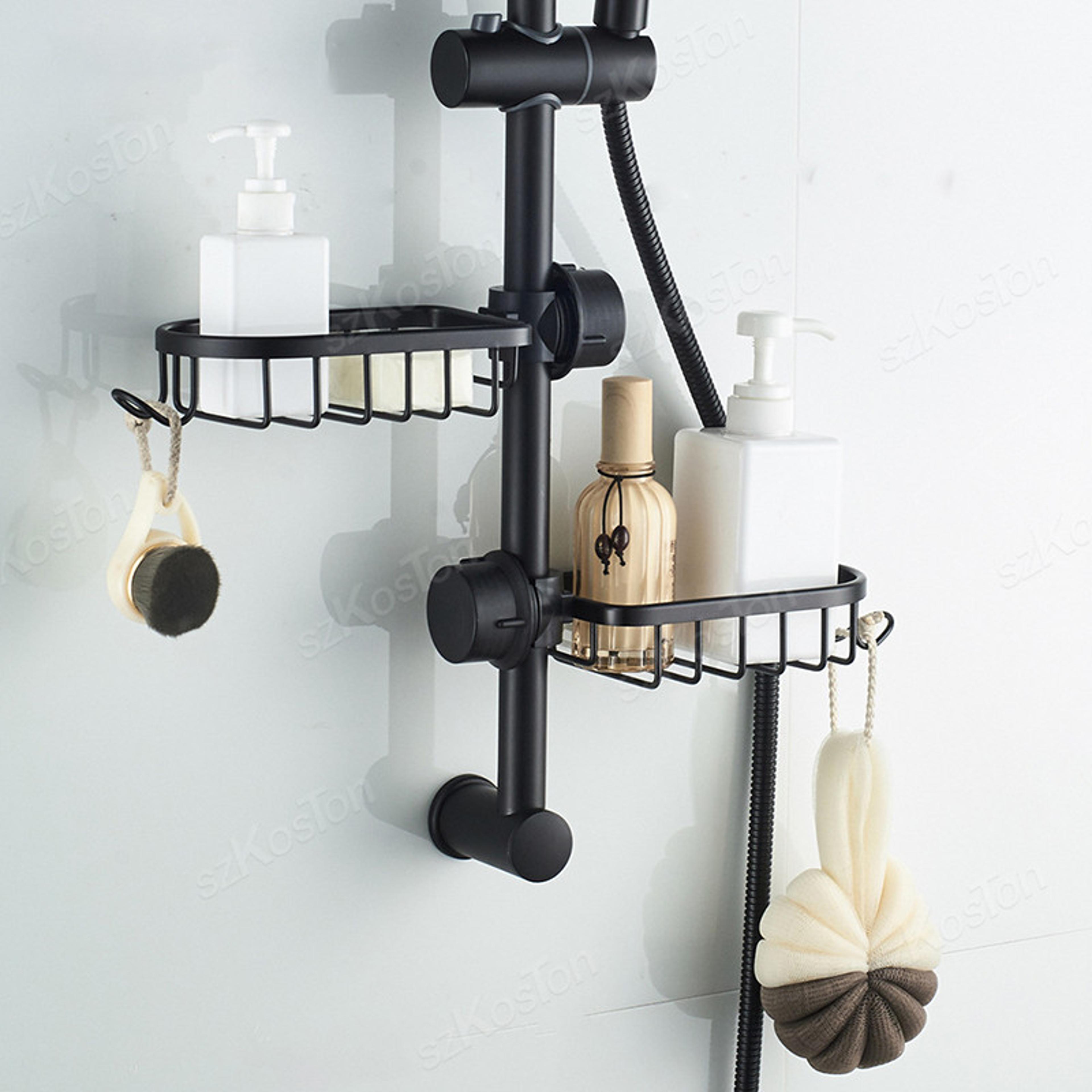 premium sink sponge holder & faucet organizer rack multi use drain shelf for kitchen & bathrooms