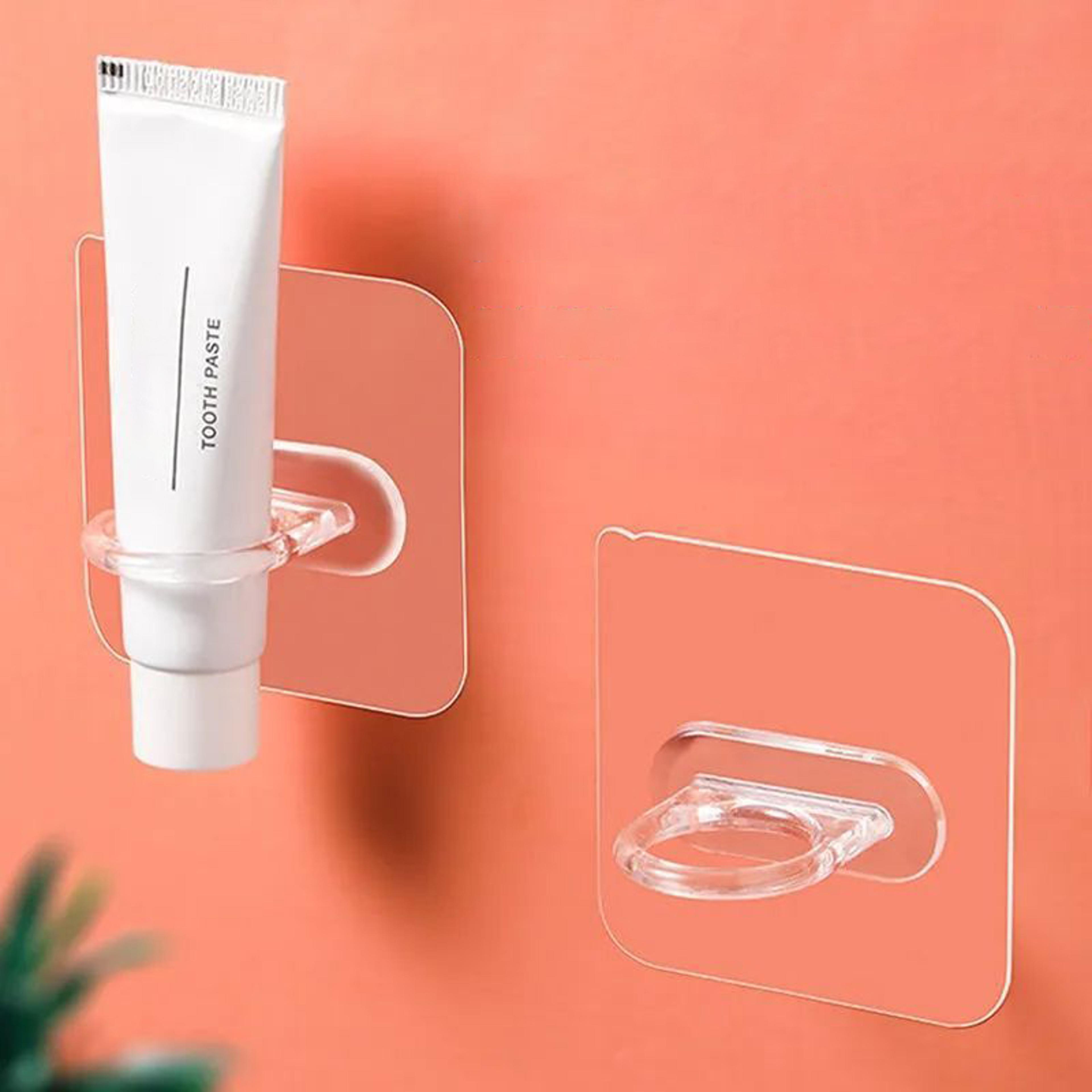 cleargrip waterproof adhesive wall hooks set for bathroom, kitchen & home storage