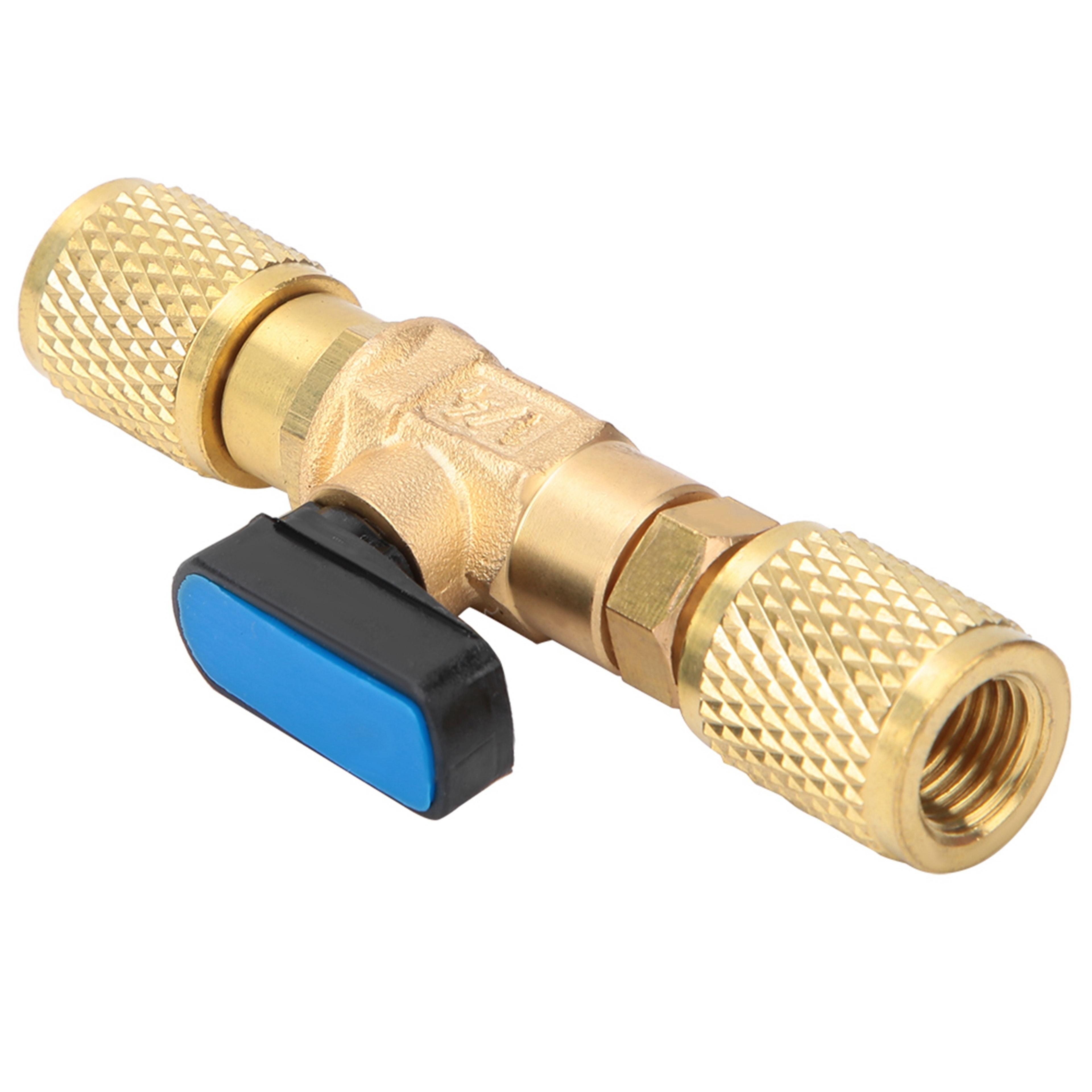 hvac brass refrigerant ball valve adapter pressure control connector