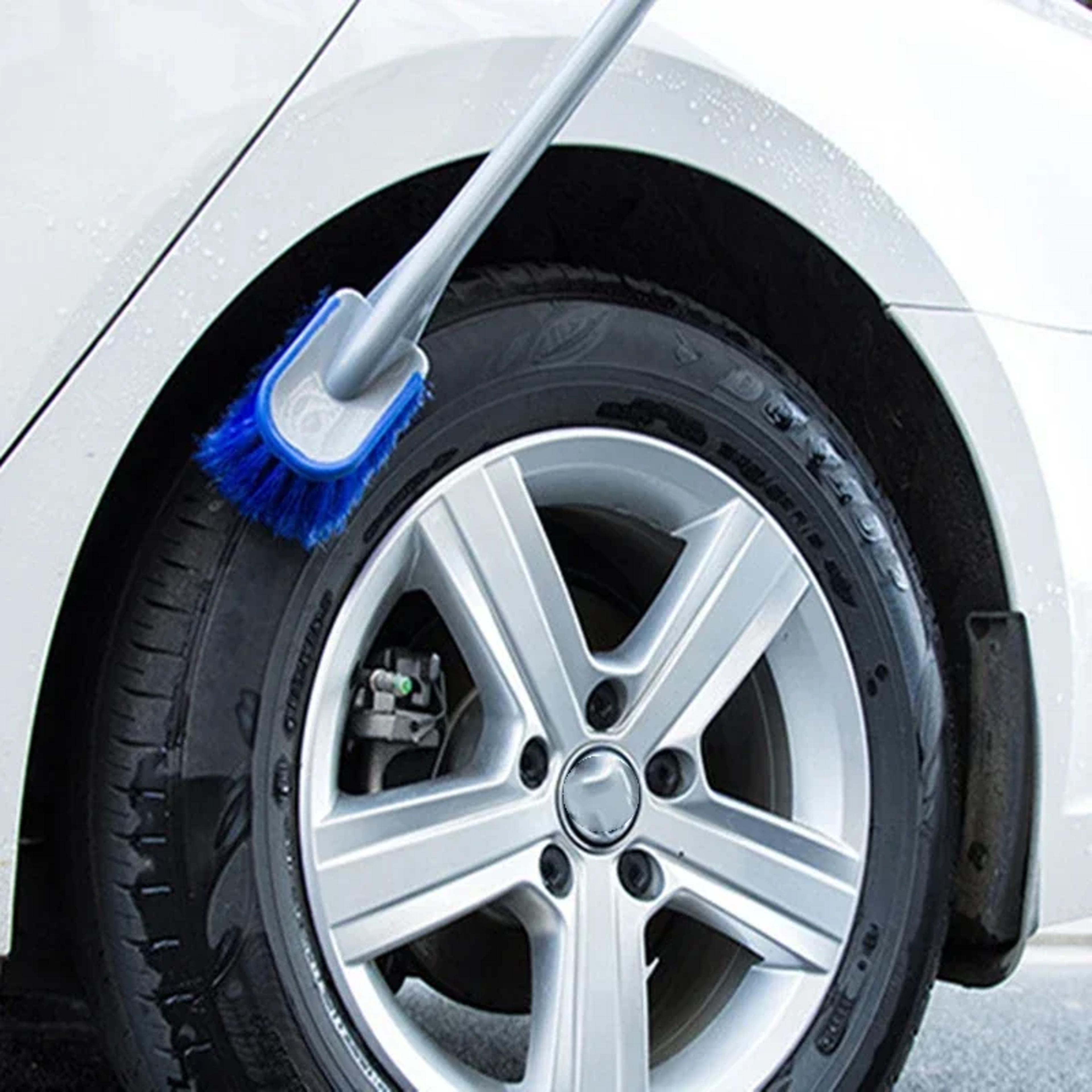 premium multi angle car wheel cleaning brush & tire cleaning tool set for rims, hubs, and auto detailing