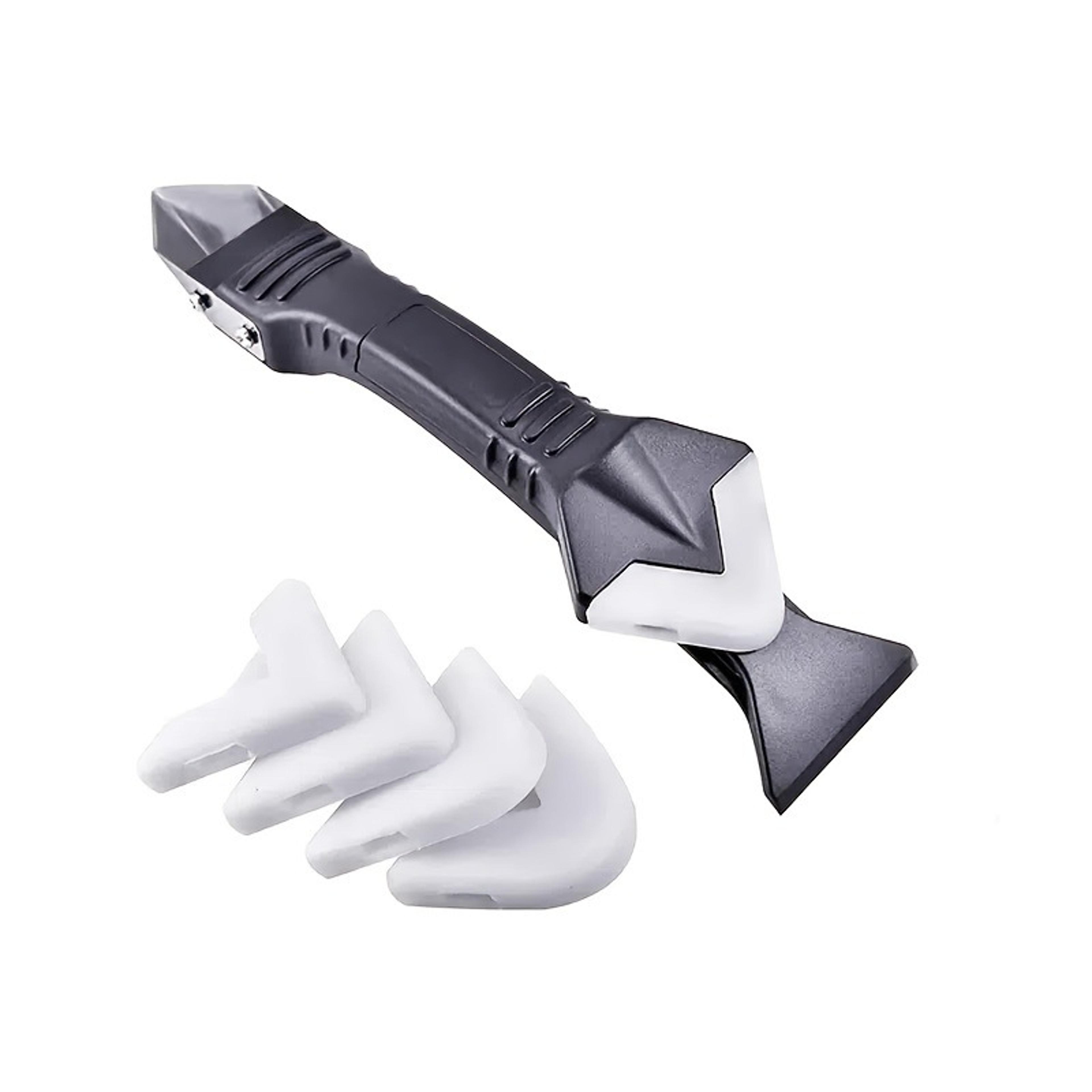 premium 5 in 1 silicone caulking tool & sealant remover tool set all in one caulk finishing kit for smooth grout