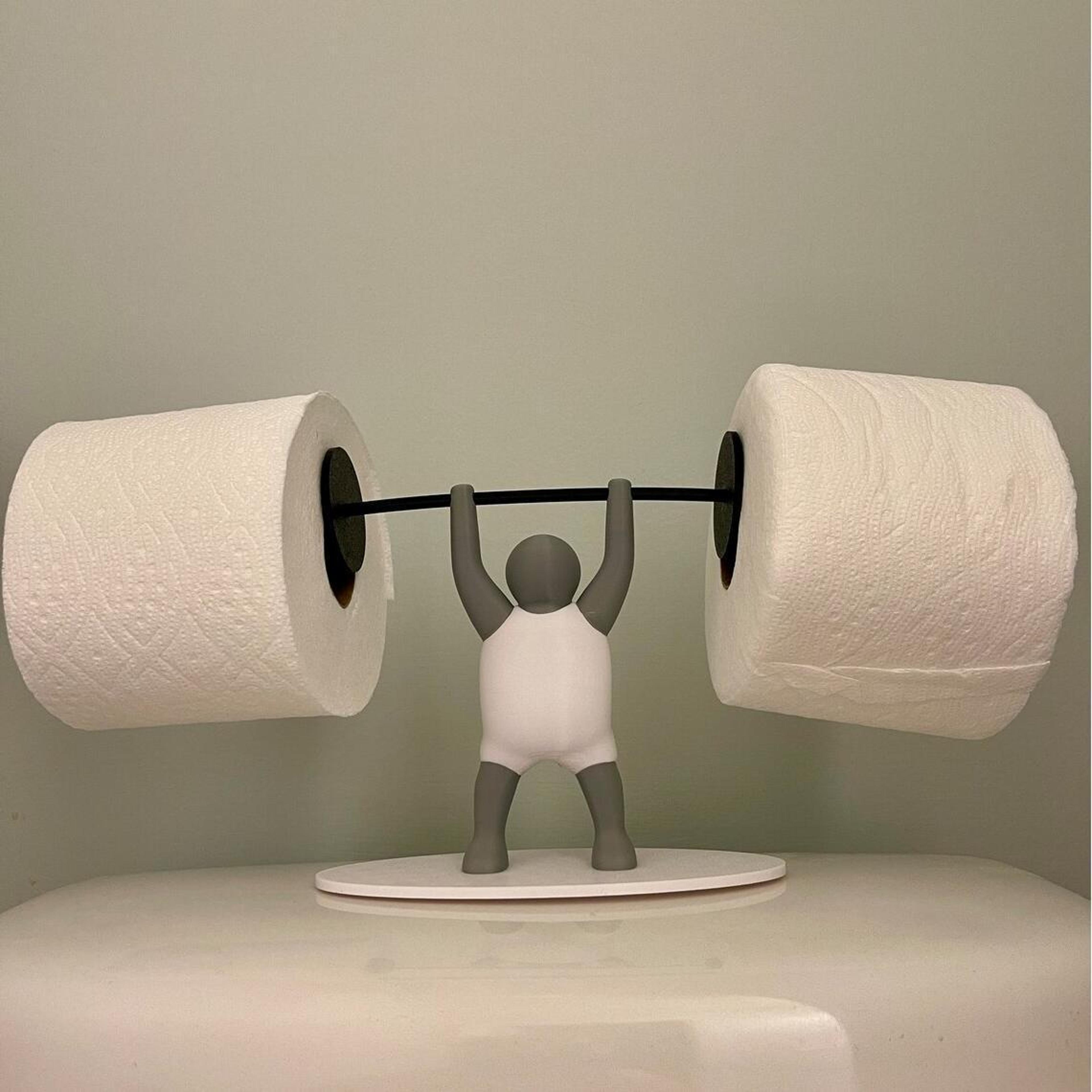gym lifter toilet paper holder funny fitness bathroom decor gift for gym lovers
