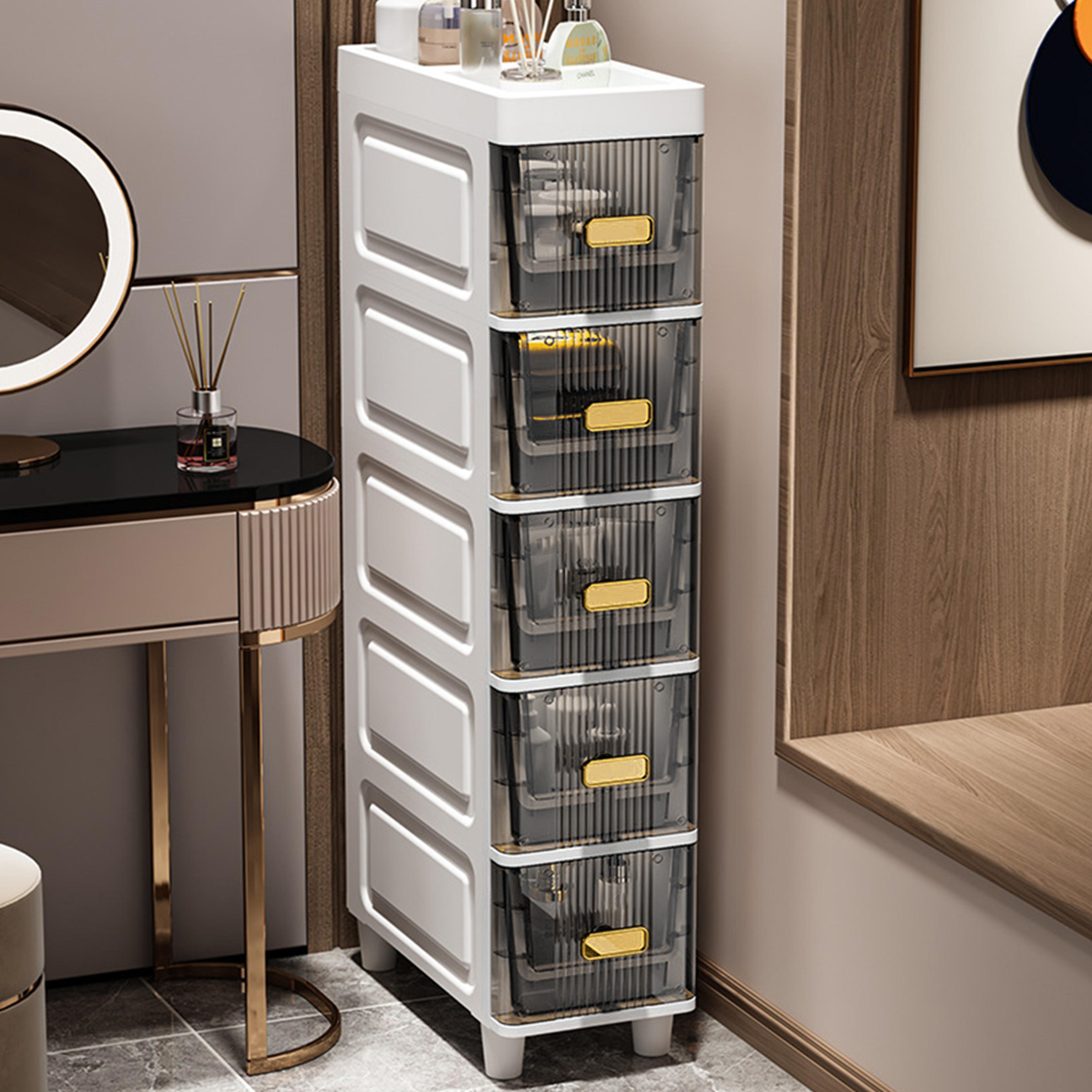 space saver narrow bathroom storage cabinet & toilet paper storage cabinet tier waterproof organizer