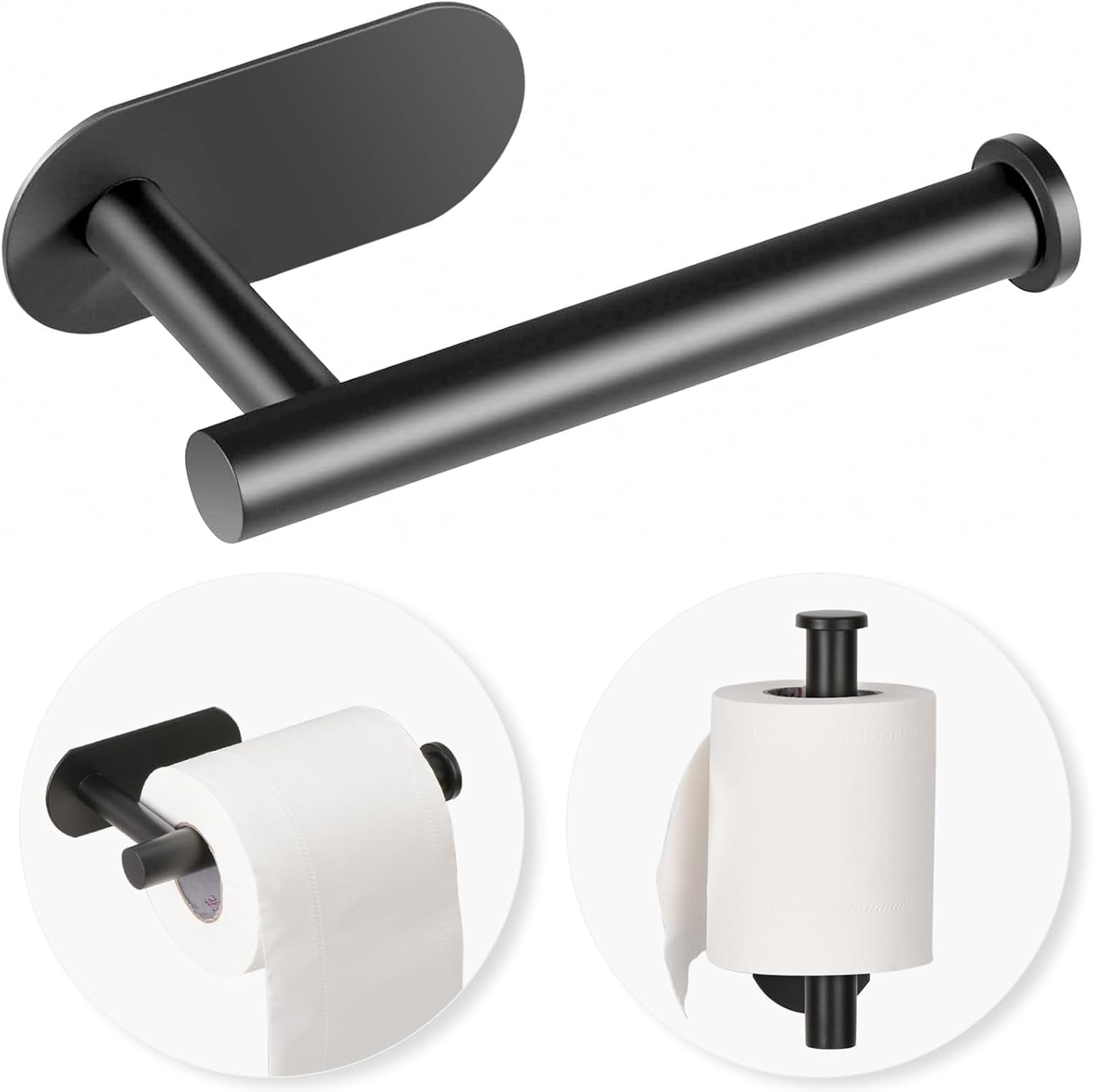 premium self adhesive sus 304 stainless steel toilet paper holder wall mount no drilling, rustproof bathroom accessory
