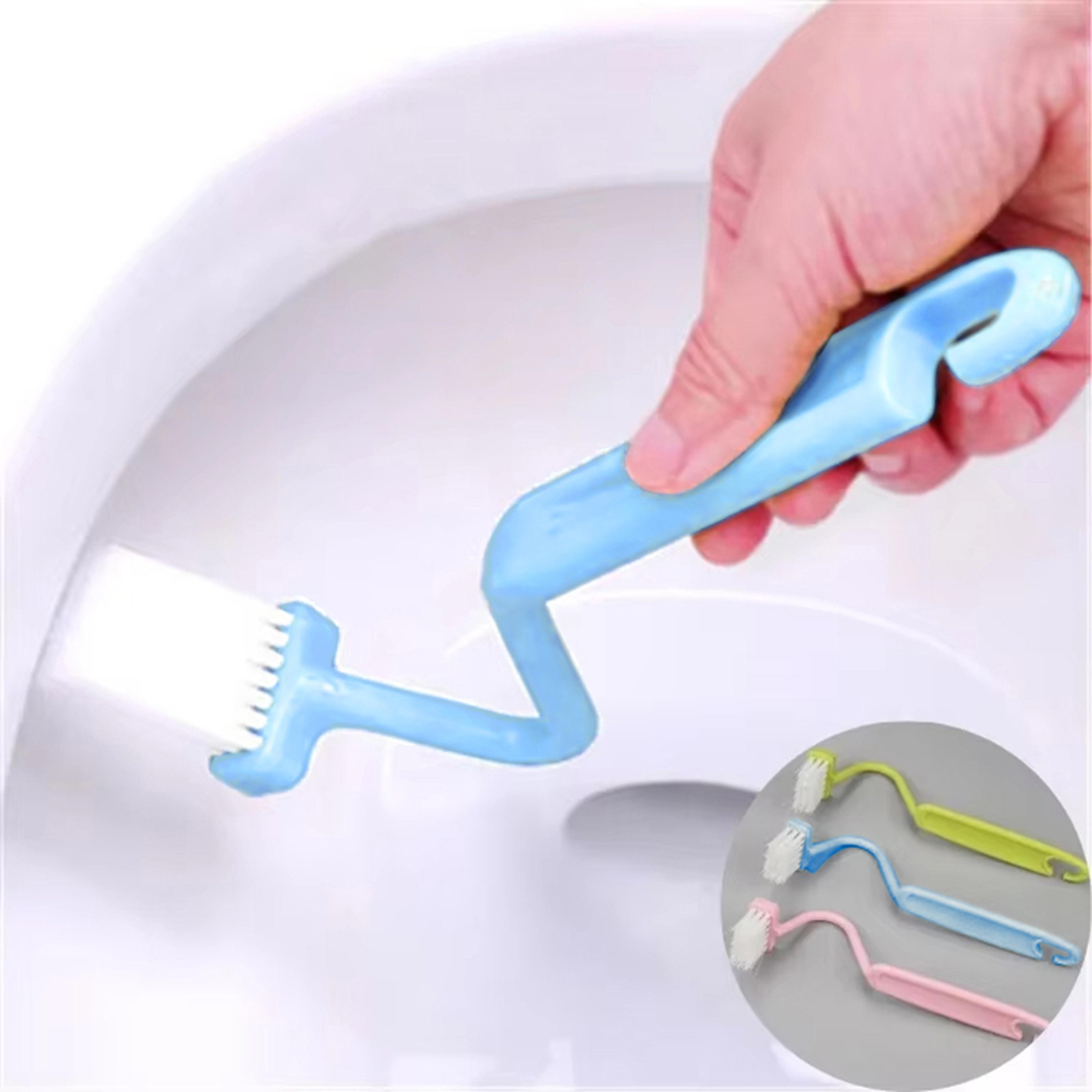 curved reach deep clean toilet brush with long handle for under rim cleaning