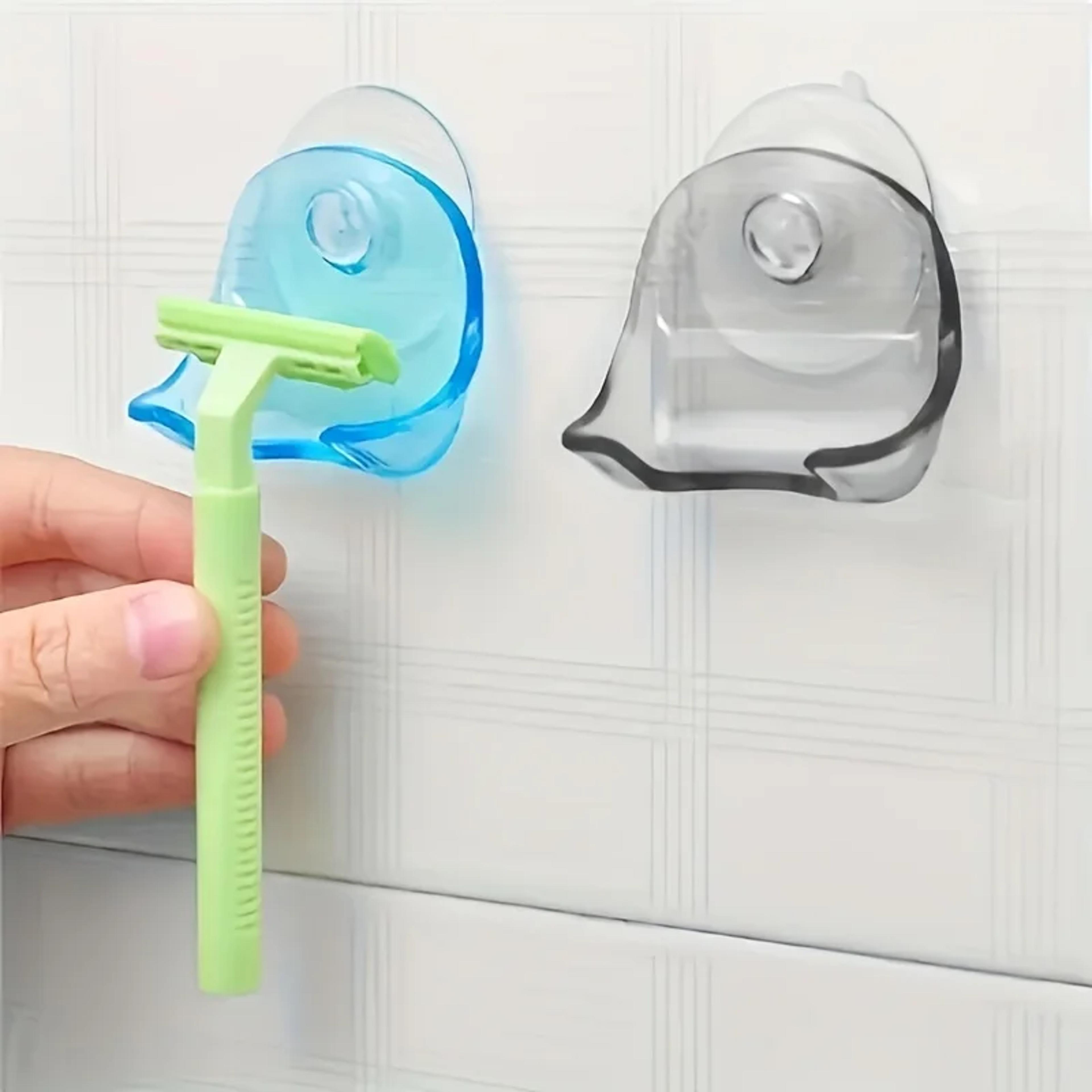 securegrip suction cup shower razor holder wall mount for bathroom razor storage