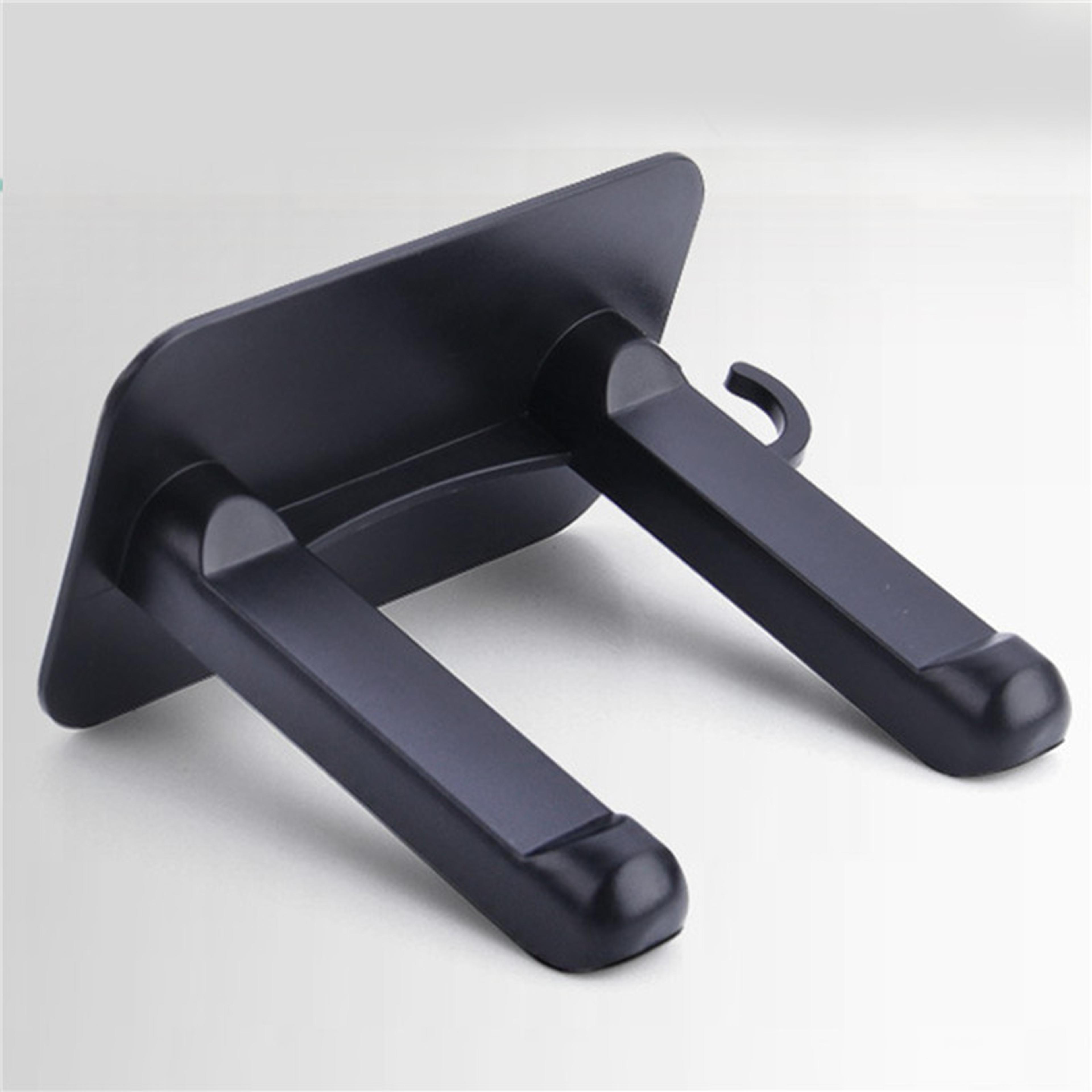 hair dryer wall mount organizer with phone shelf, towel hook & bathroom storage rack