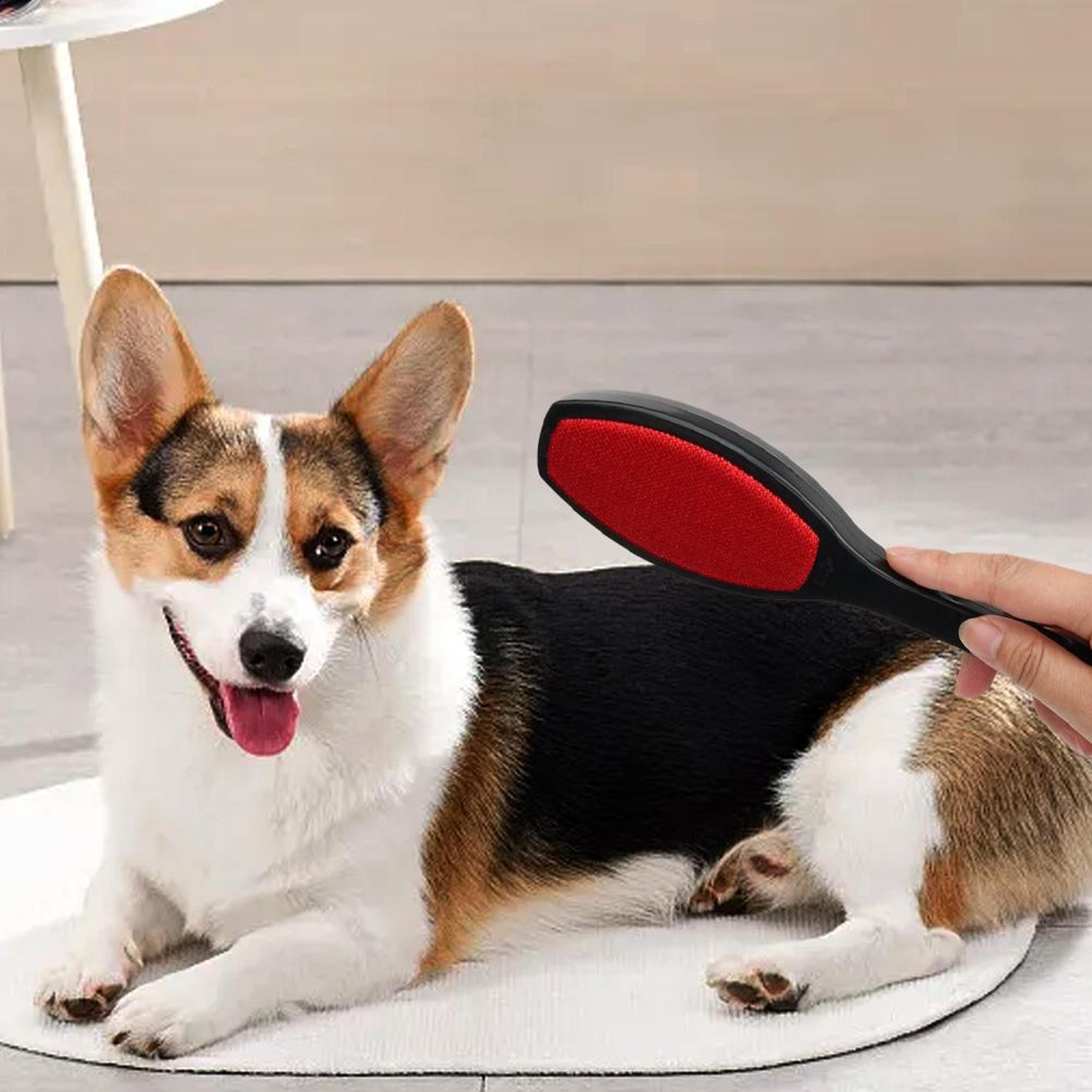 dual sided reusable lint & pet hair remover brush for clothes, furniture & fabrics