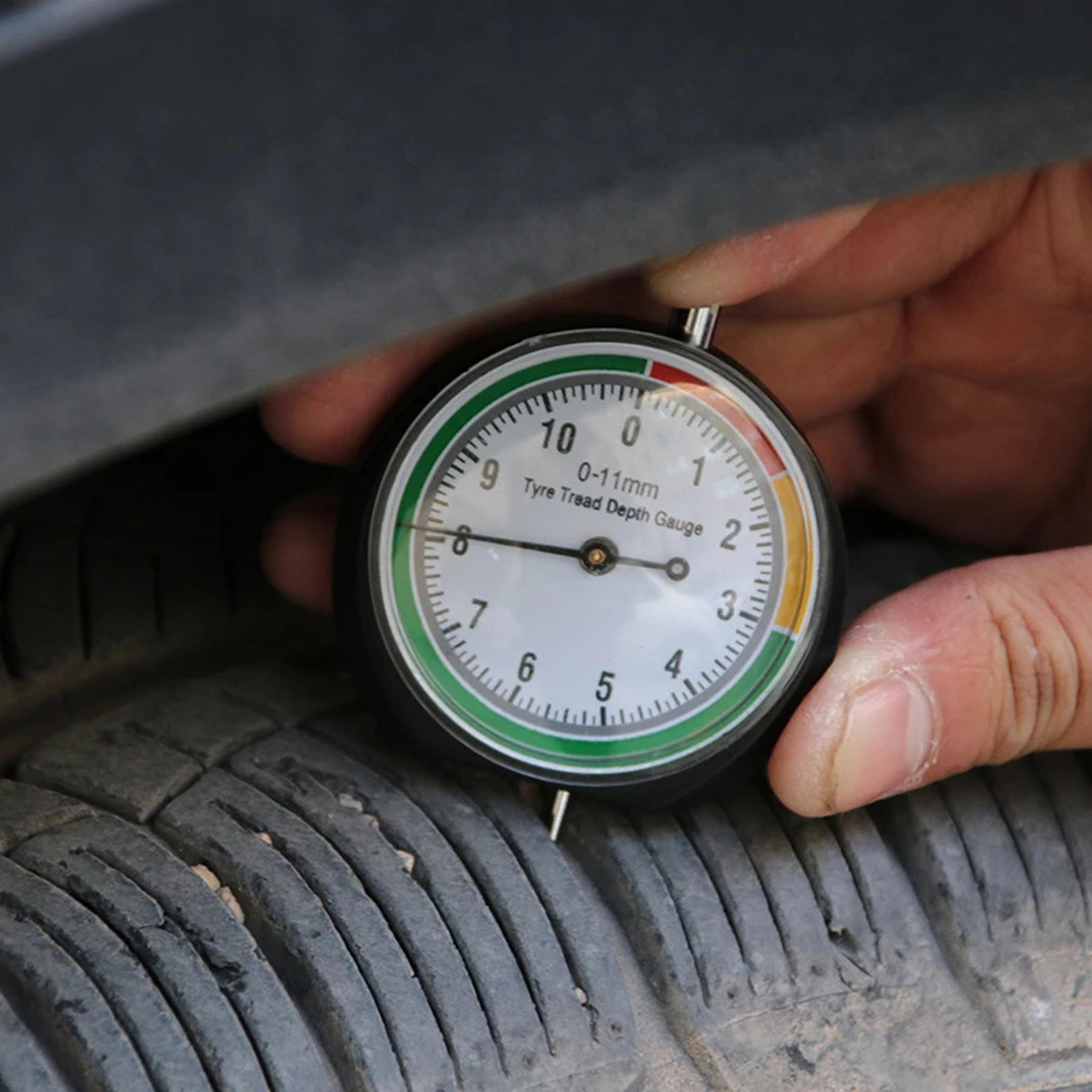 precision tire tread depth gauge kit high accuracy tire wear measuring tool with storage bag