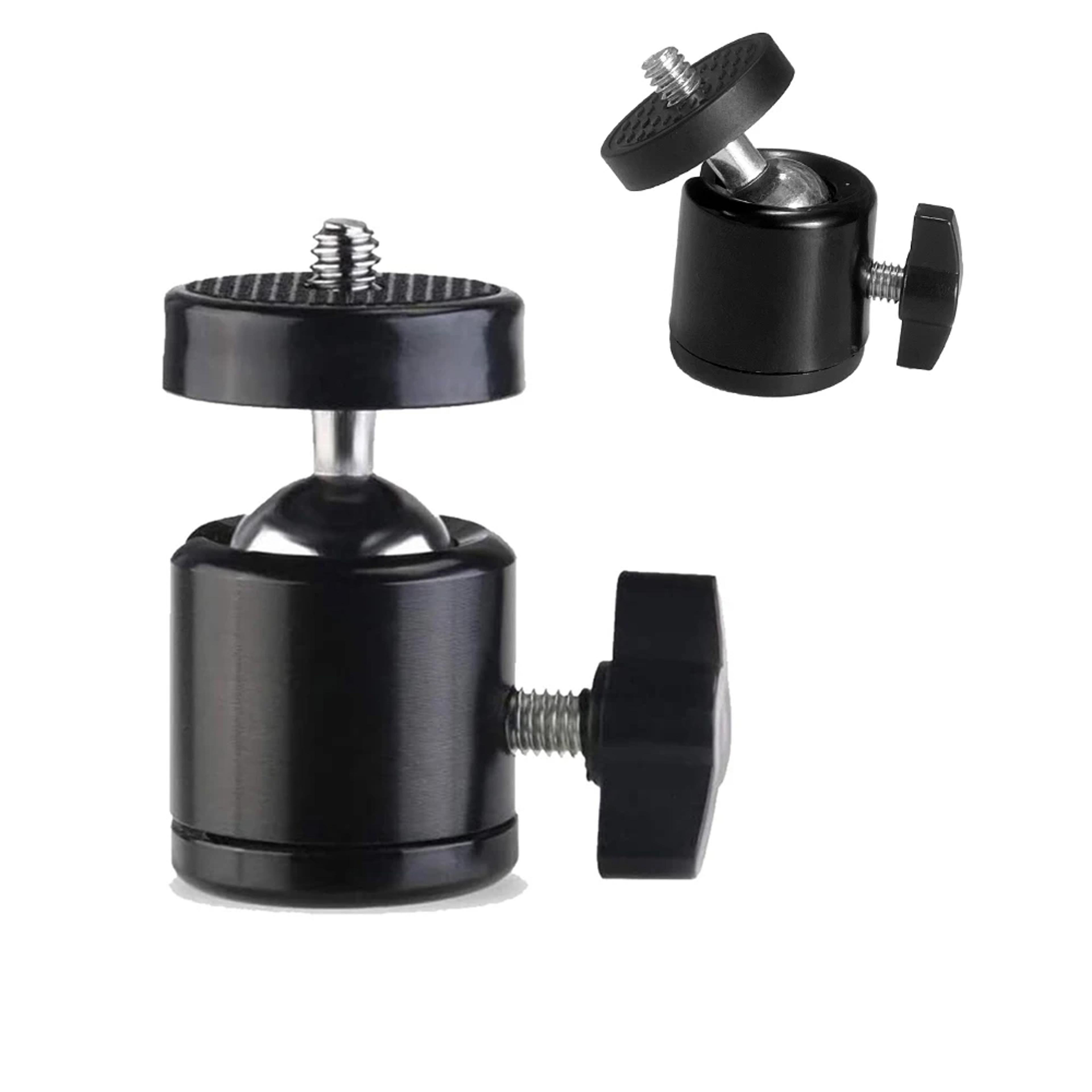 premium 360° rotatable mini ball head screw tripod mount for camera & vlog