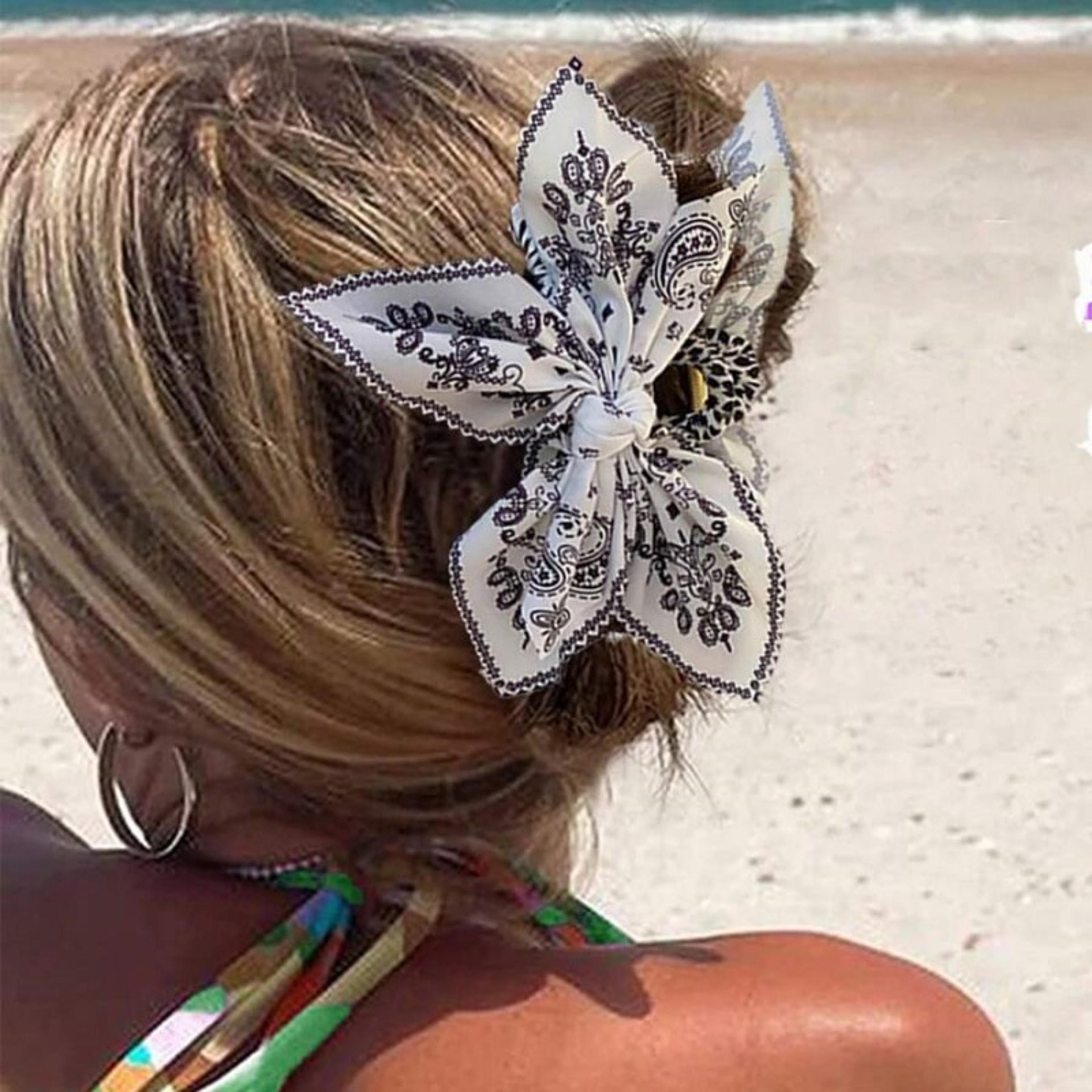 elegant paisley bow hair clip premium summer hair accessories for women