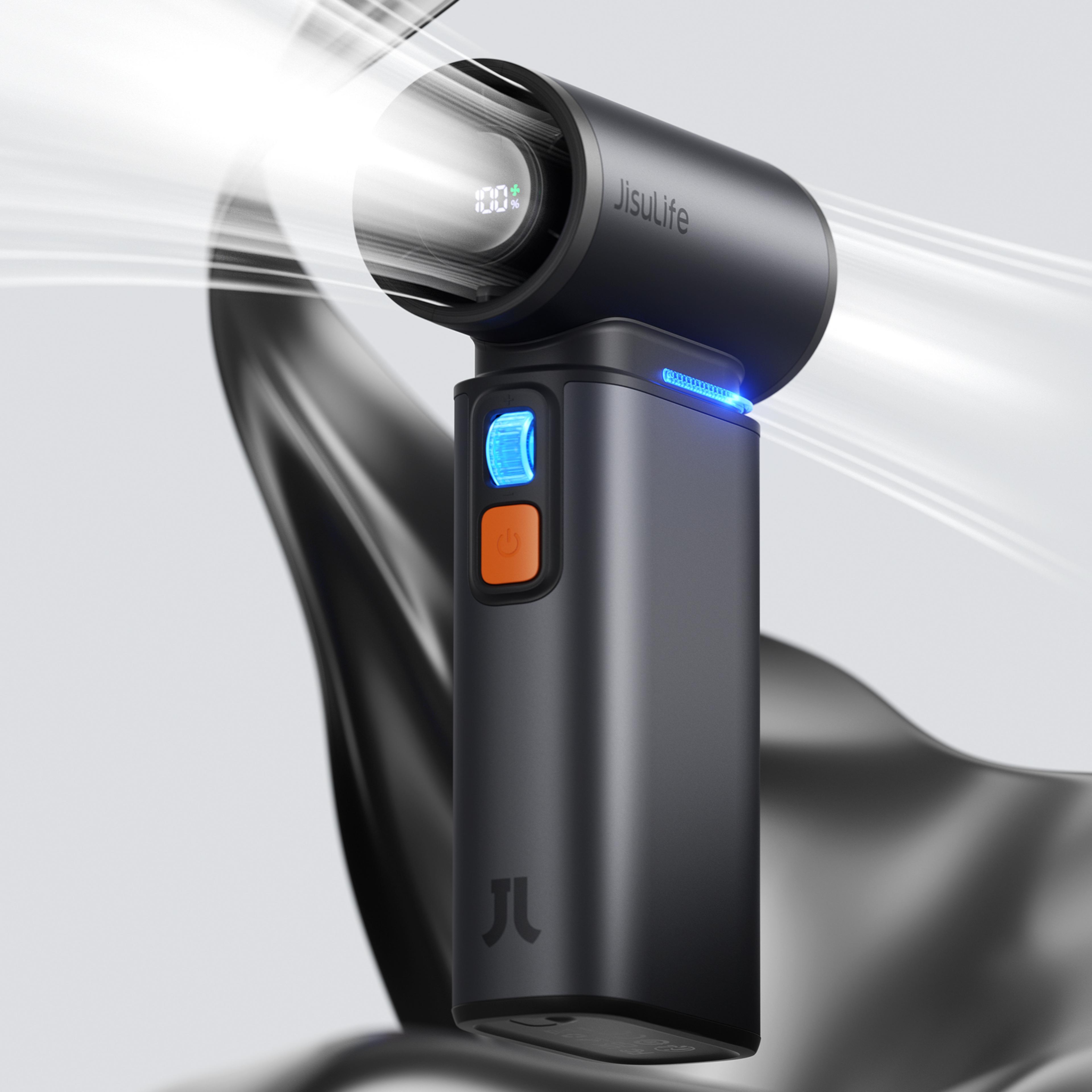 turboflow portable handheld fan with 100 speed cooling & battery