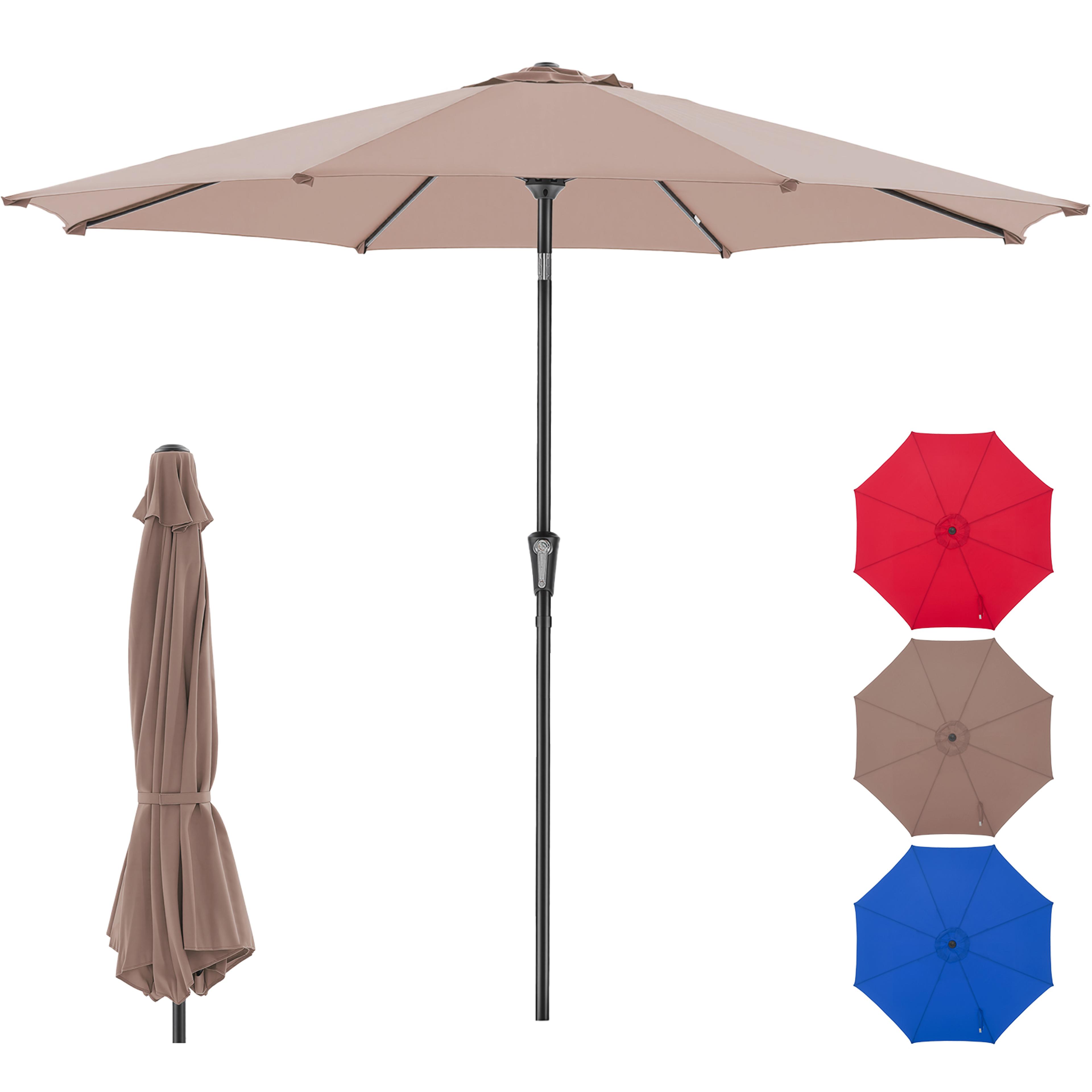 outdoor patio umbrella with tilt & crank waterproof patio umbrella for pool, deck & gardens