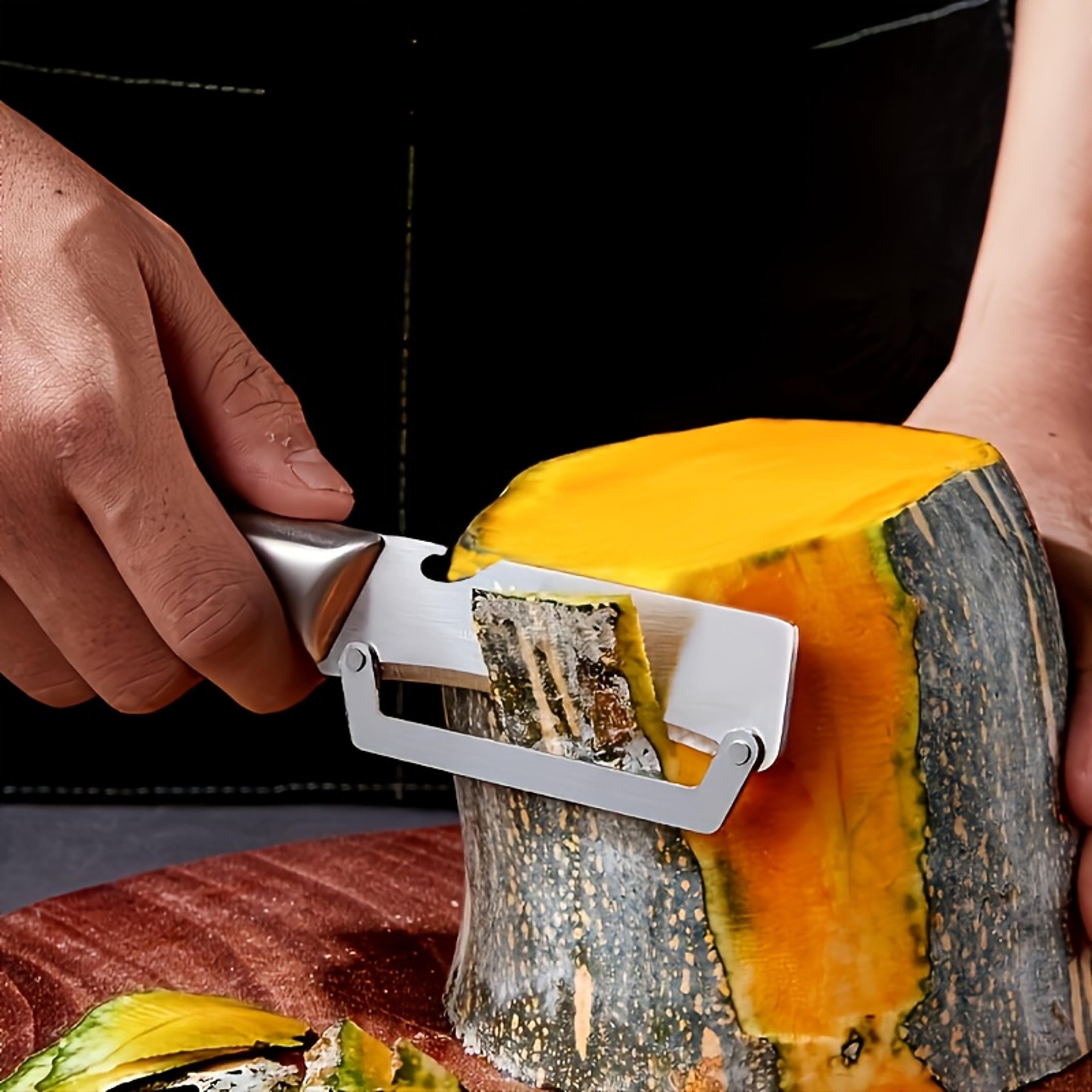 premium stainless steel vegetable peeler with non slip wooden handle for fruits & potatoes