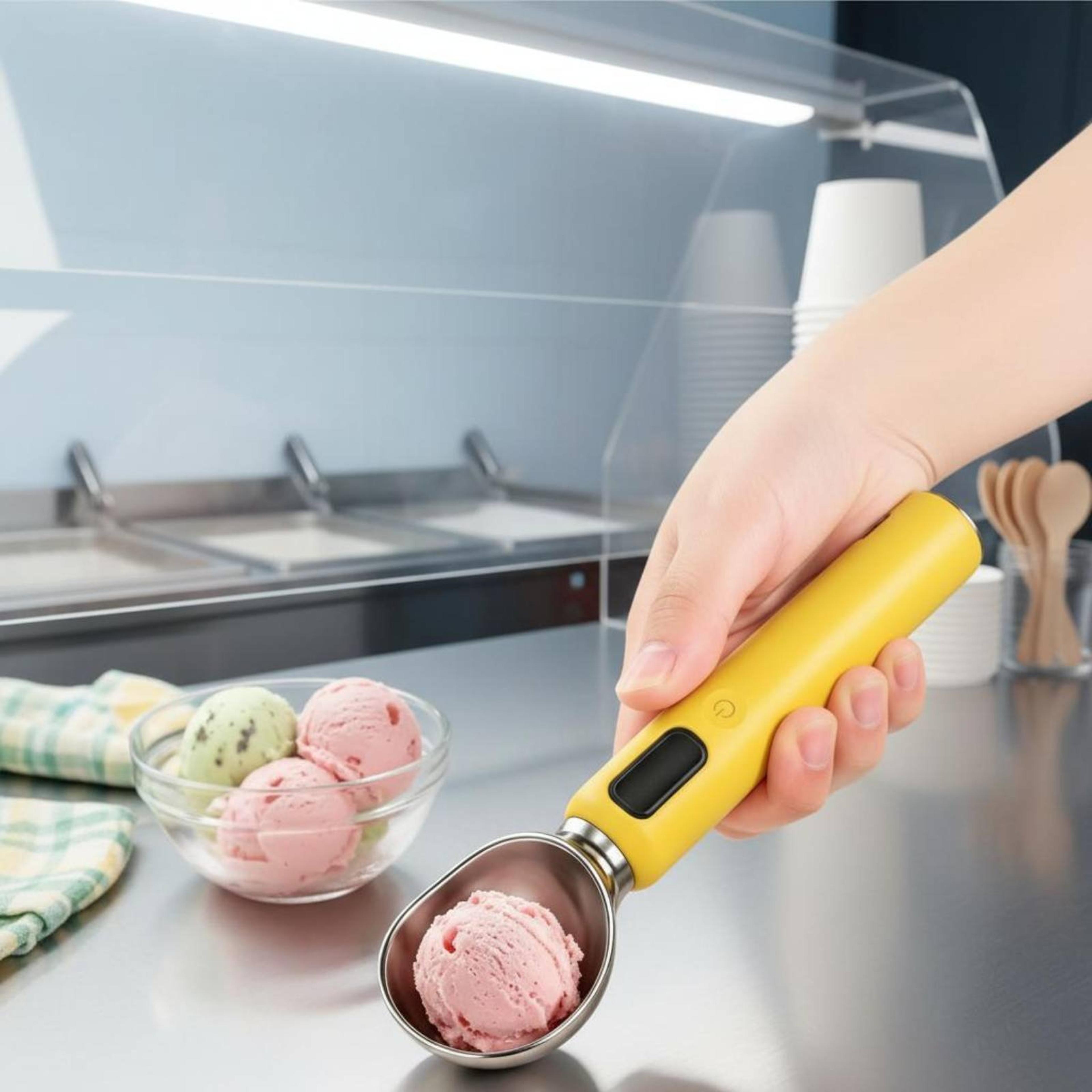 heated ice cream scoop pro fast warming scooper for hard ice cream & frozen desserts
