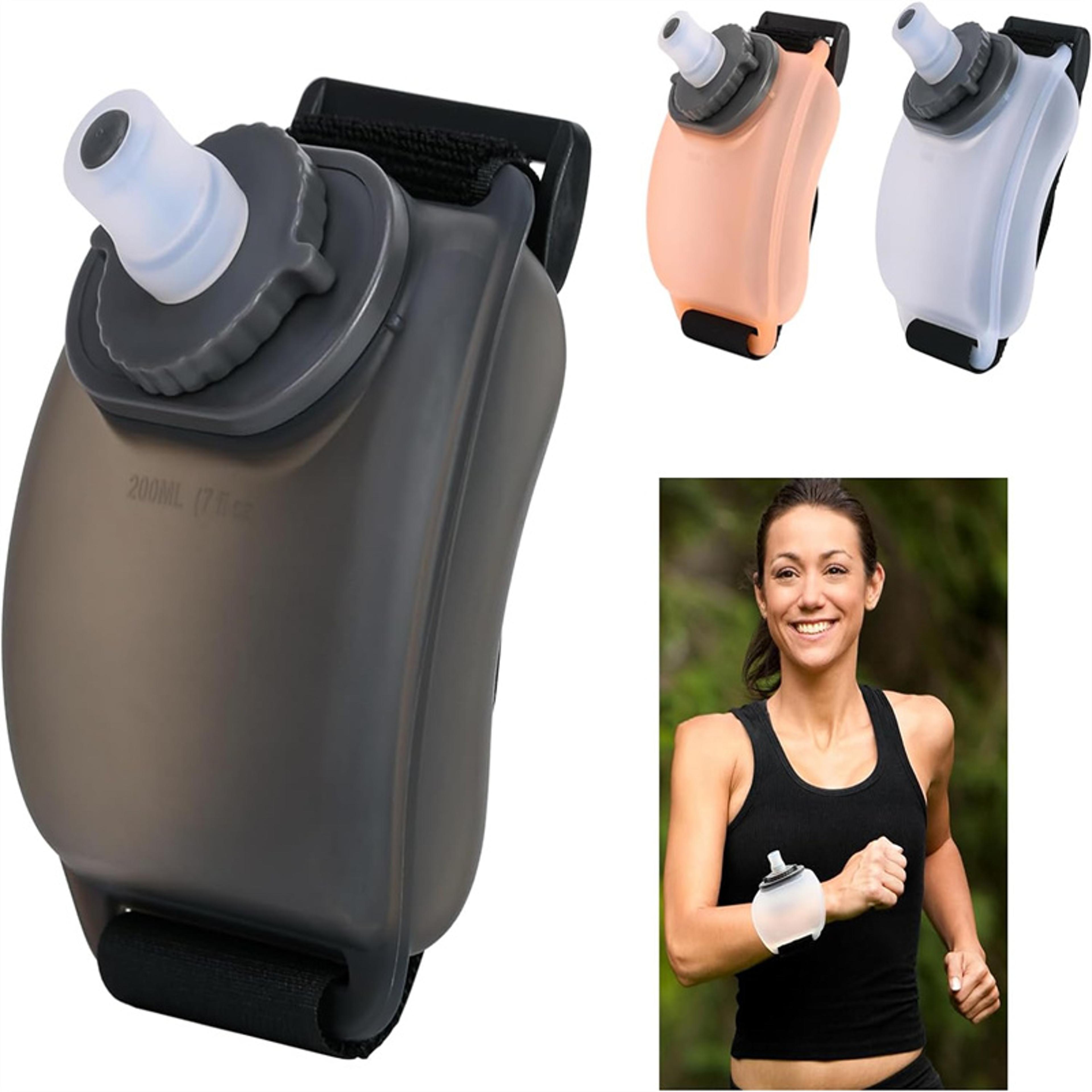 hydraband hands free running wrist water bottle for marathon, cycling & fitness