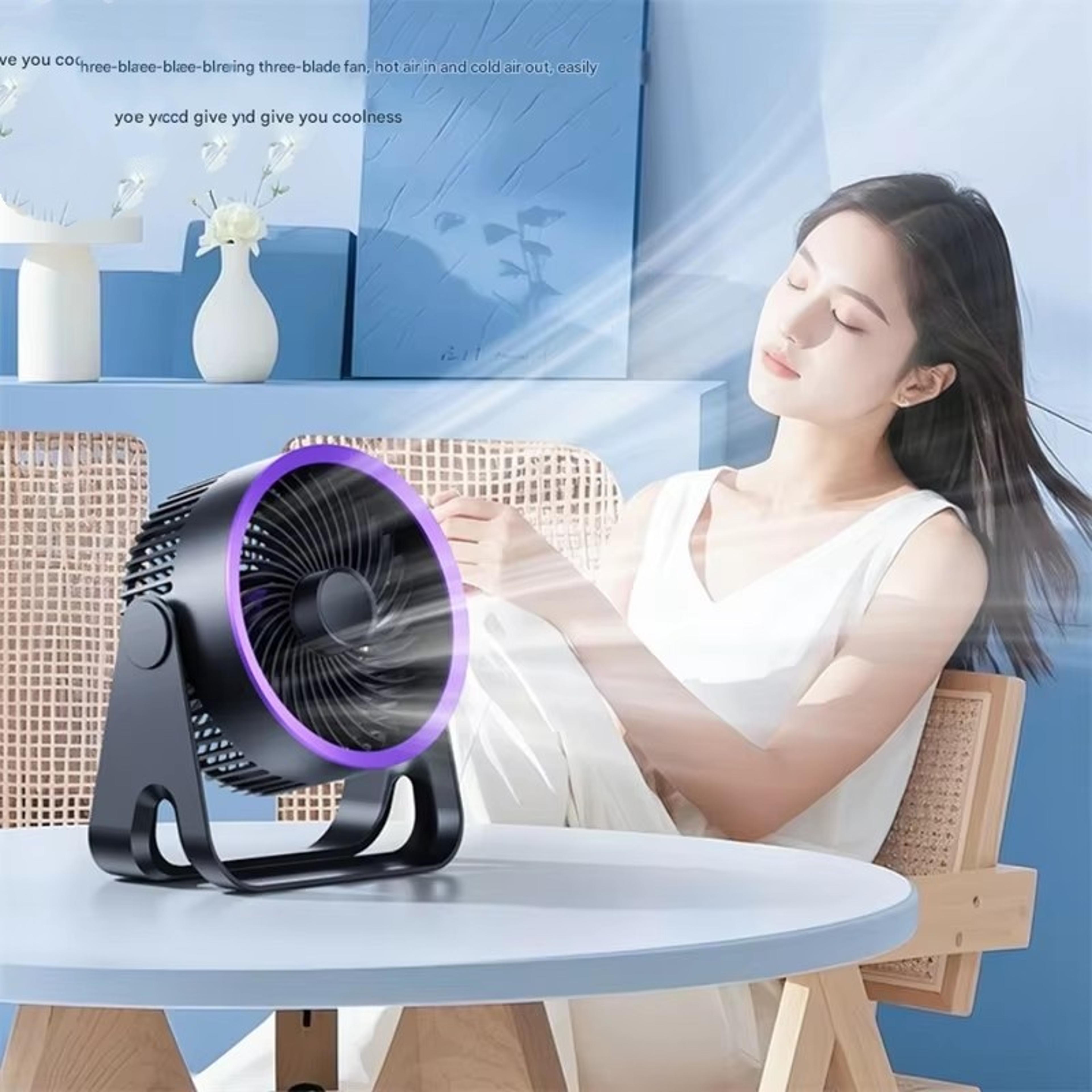 breezeflex rechargeable portable desk fan & air circulator fan for home, office & travel