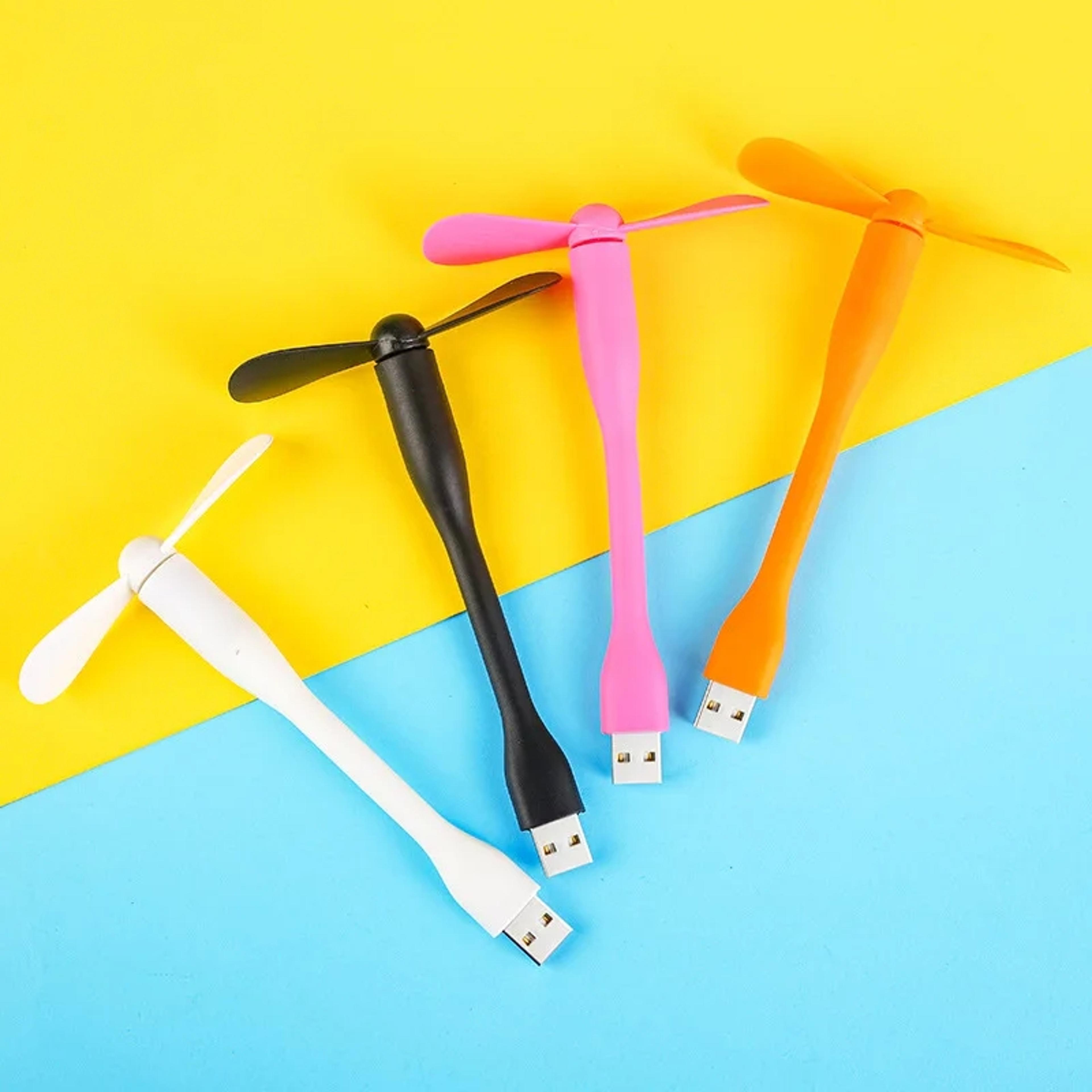 portable flexible usb fan for laptop, power bank & travel cooling