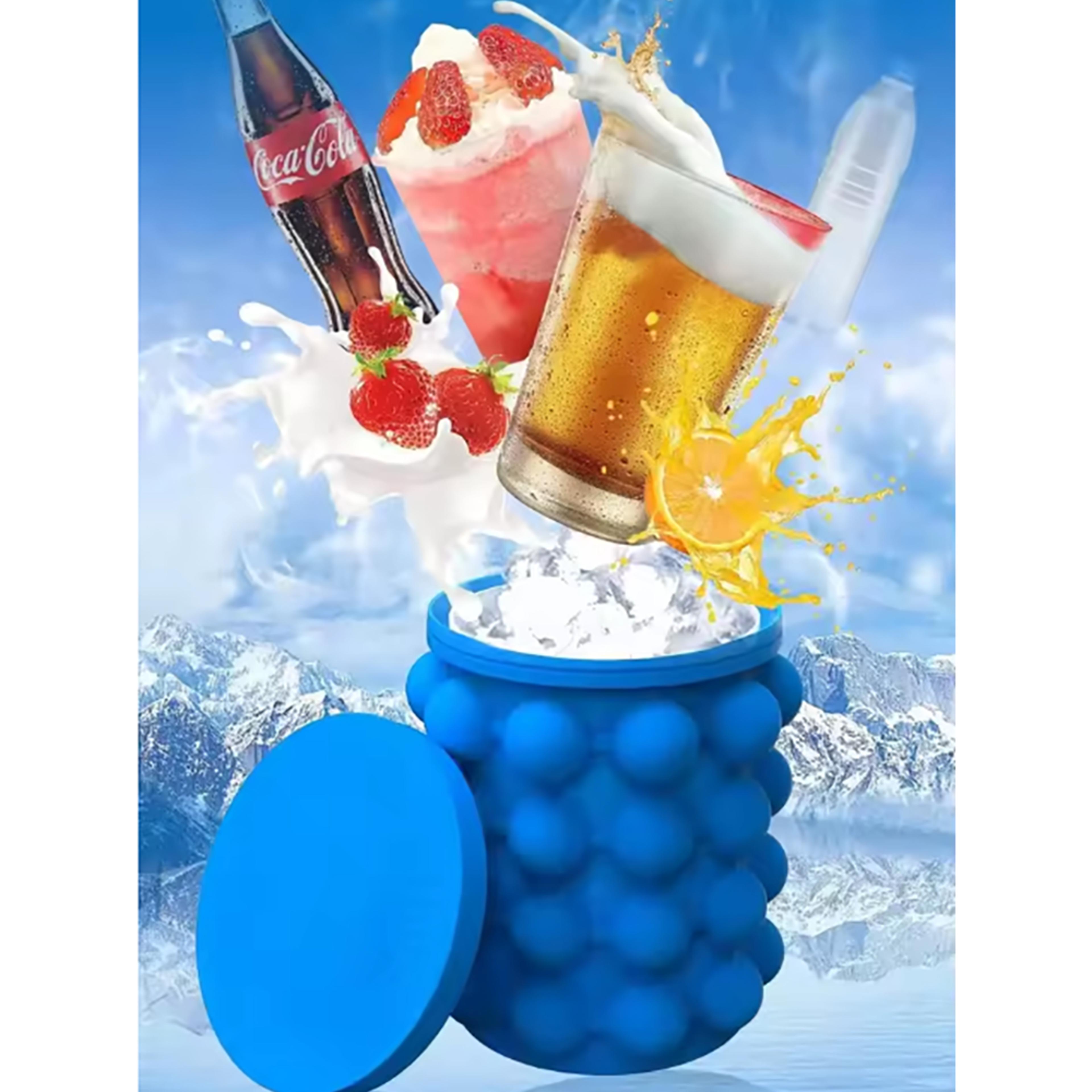 arctic chill 2 in 1 silicone ice cube tray & portable ice bucket