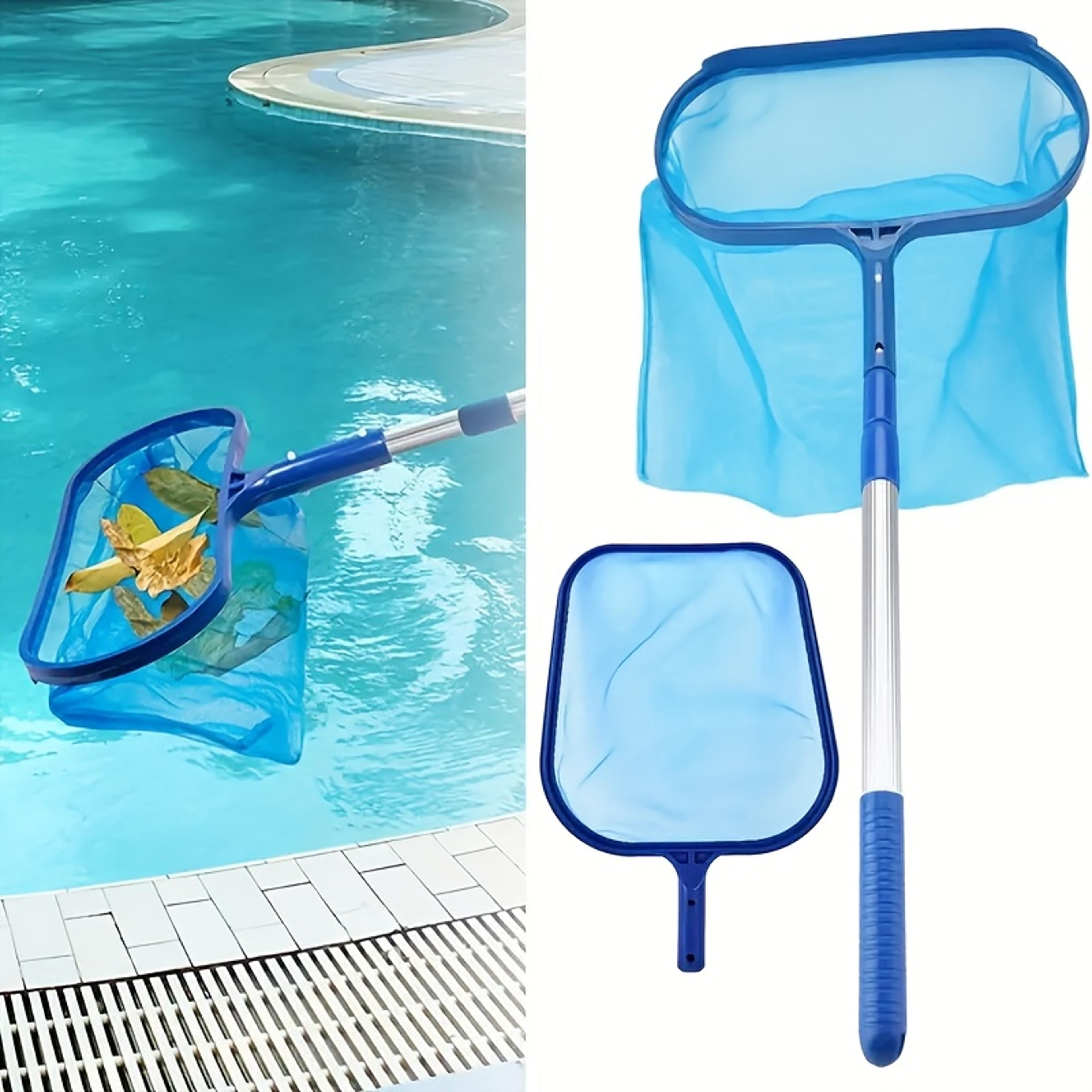 aquasweep pool skimmer net set with adjustable telescopic pole & fine mesh leaf cleaners
