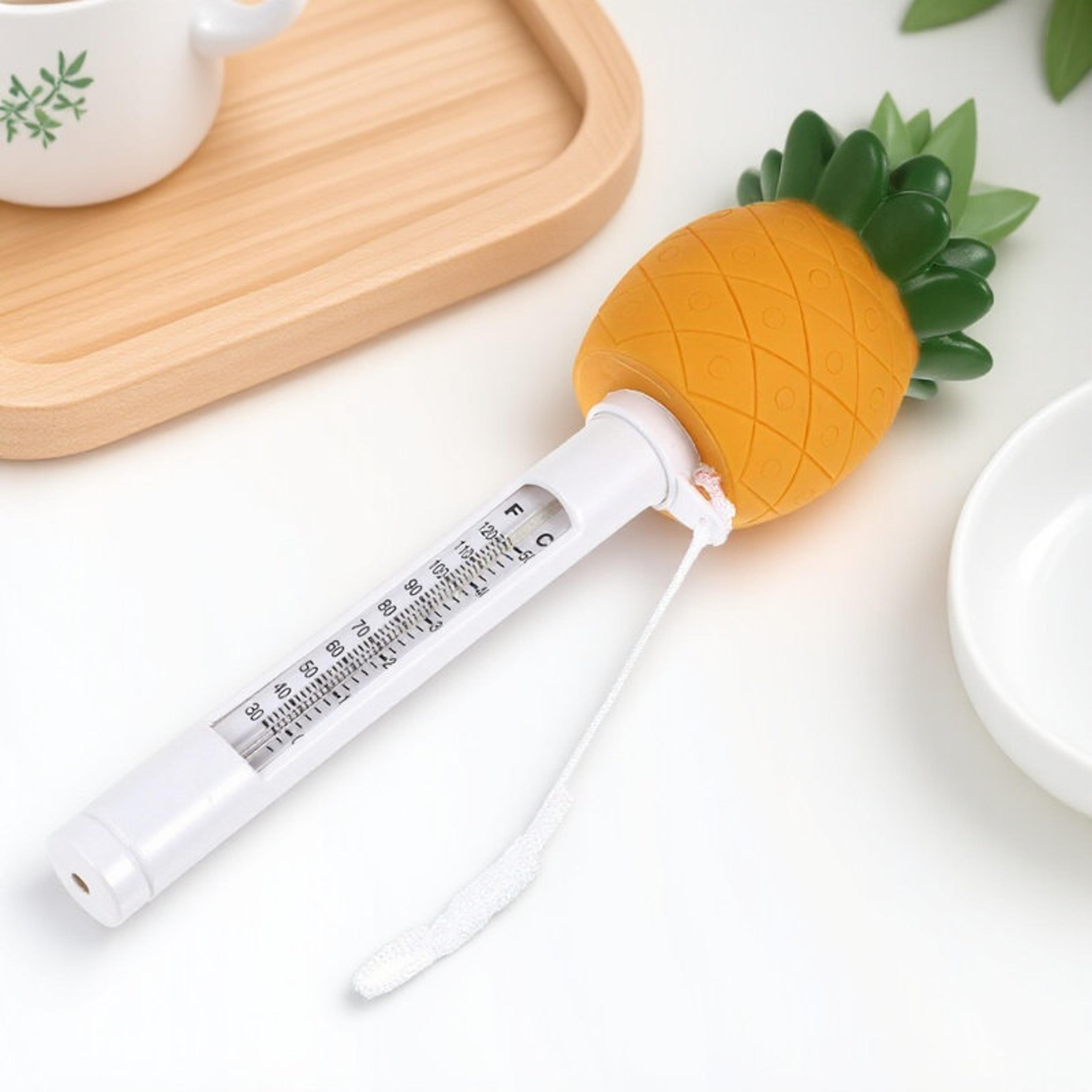 tropical pineapple floating pool thermometer with accurate water temperature reading