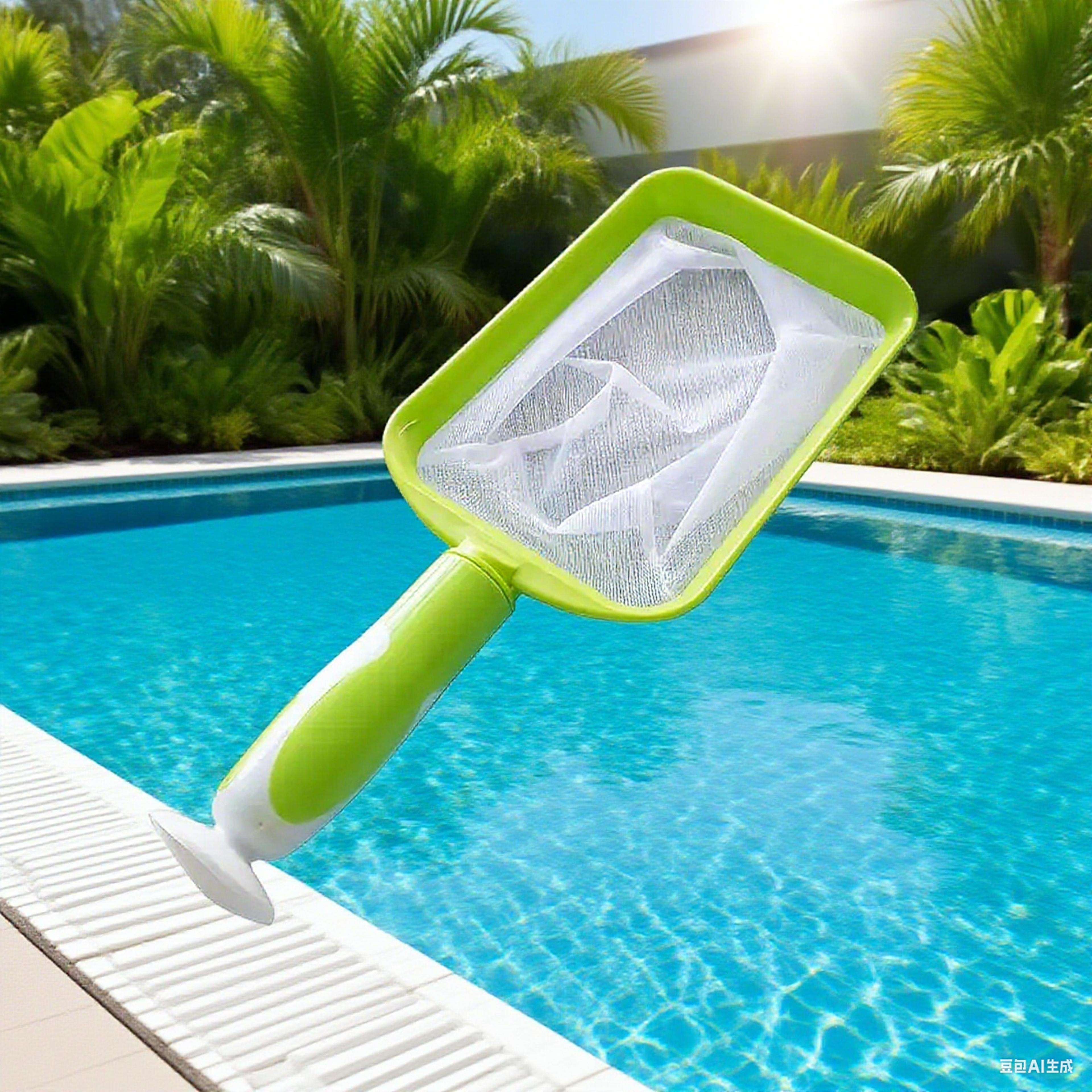 aquasweep pool skimmer net & pond cleaning tool for leaves, algae & debris