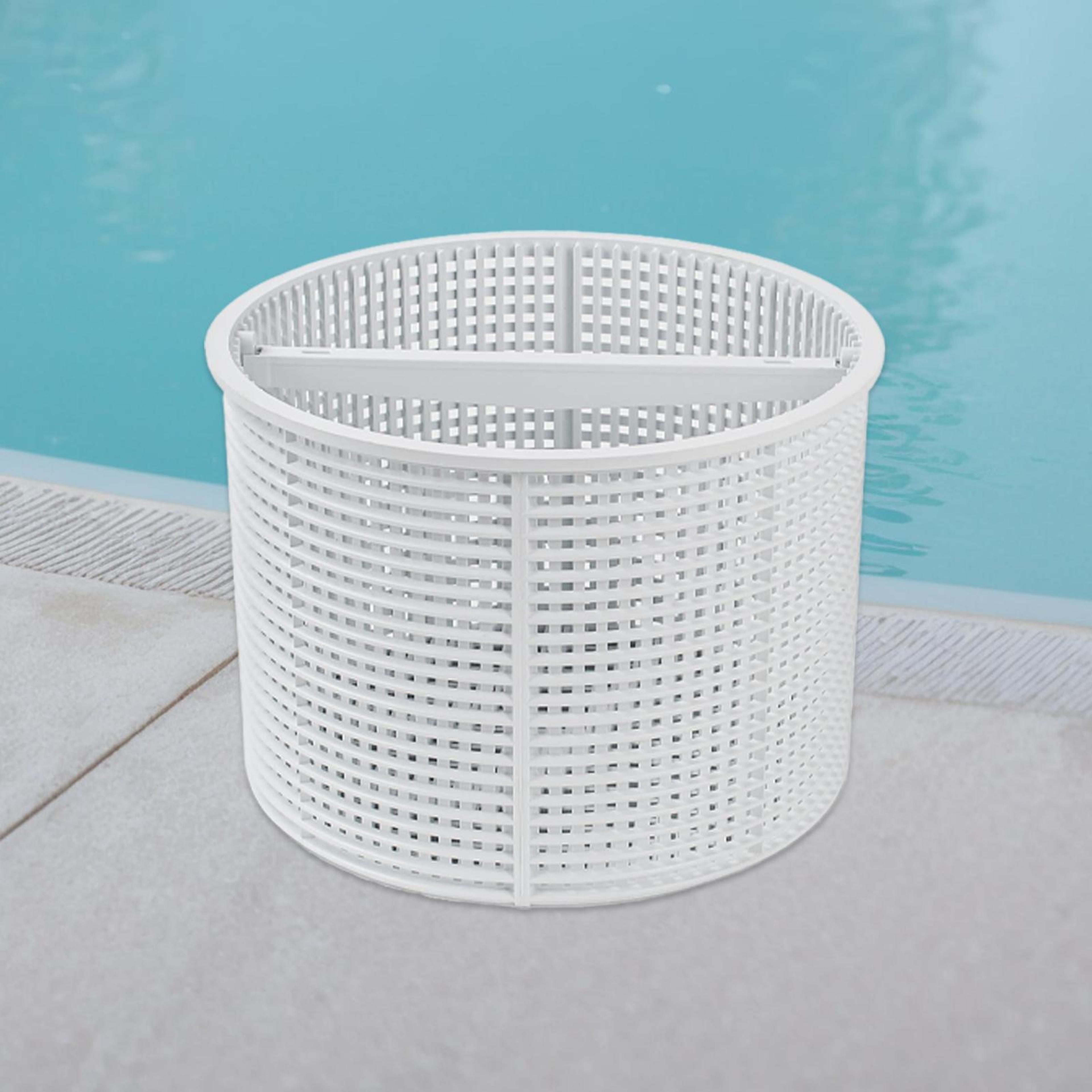 heavy duty inground pool skimmer basket for leaves & debris removal