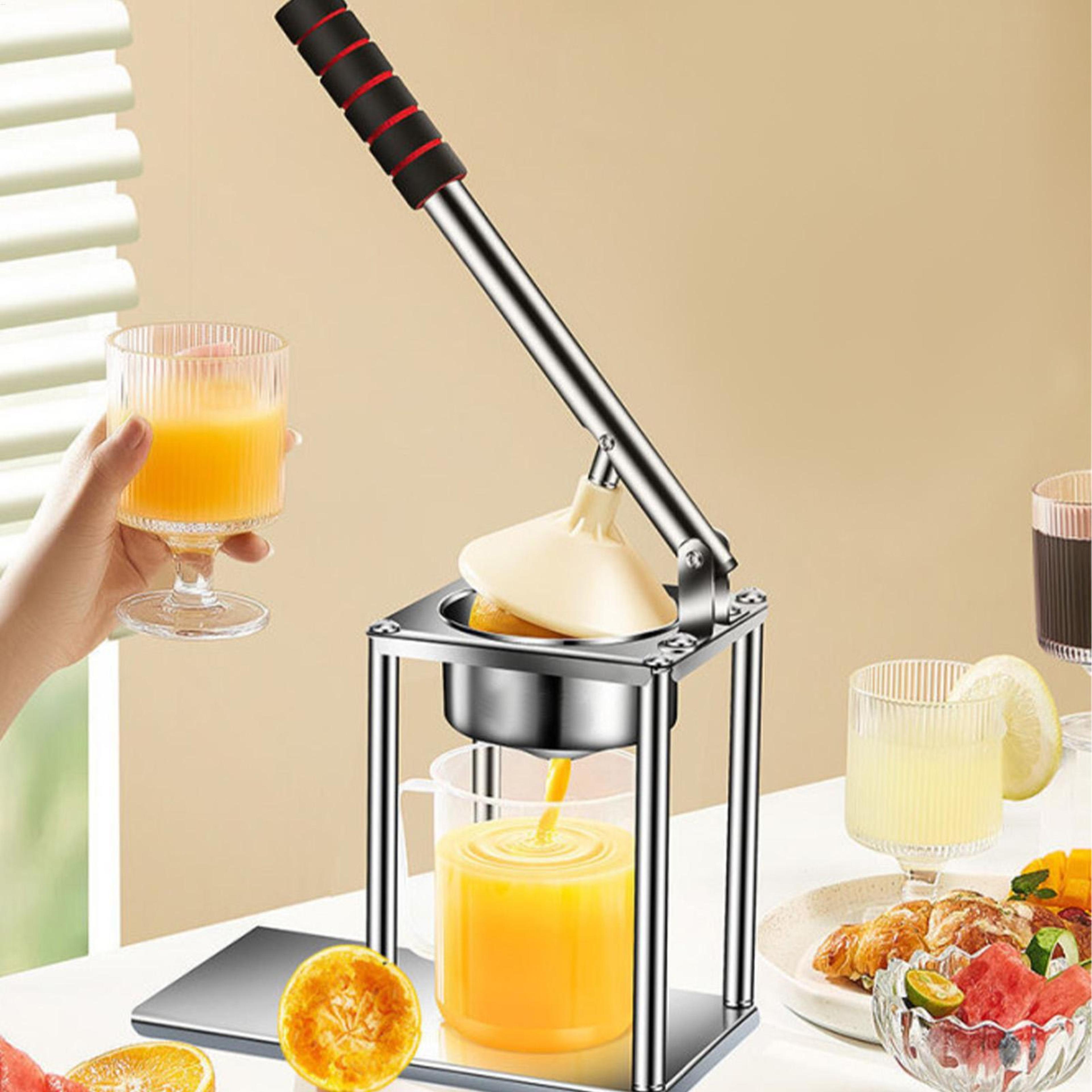 purepress pro heavy duty manual citrus juicer for oranges, lemons & pomegranates