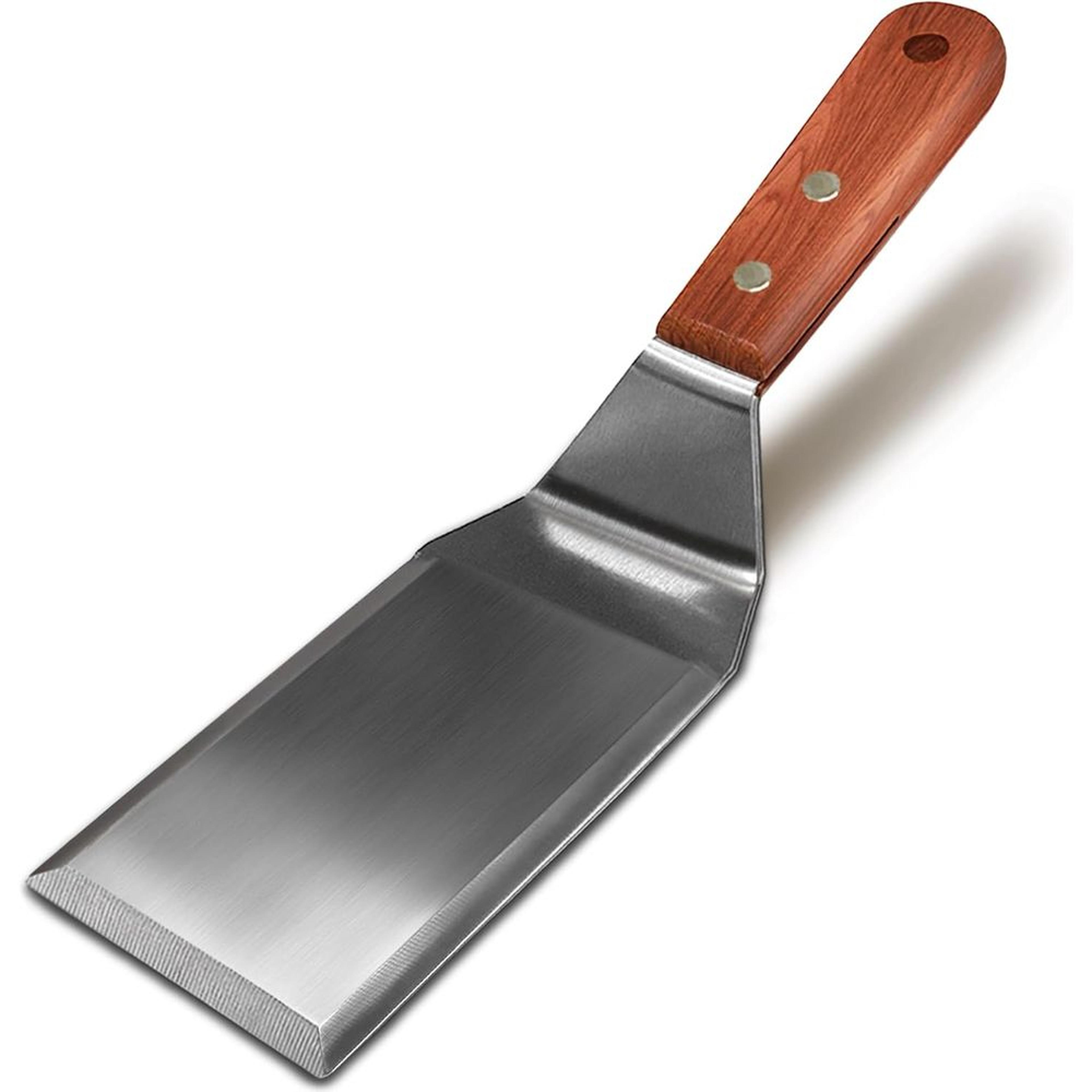 proedge griddle spatula wooden handle smash burger & pancake turner