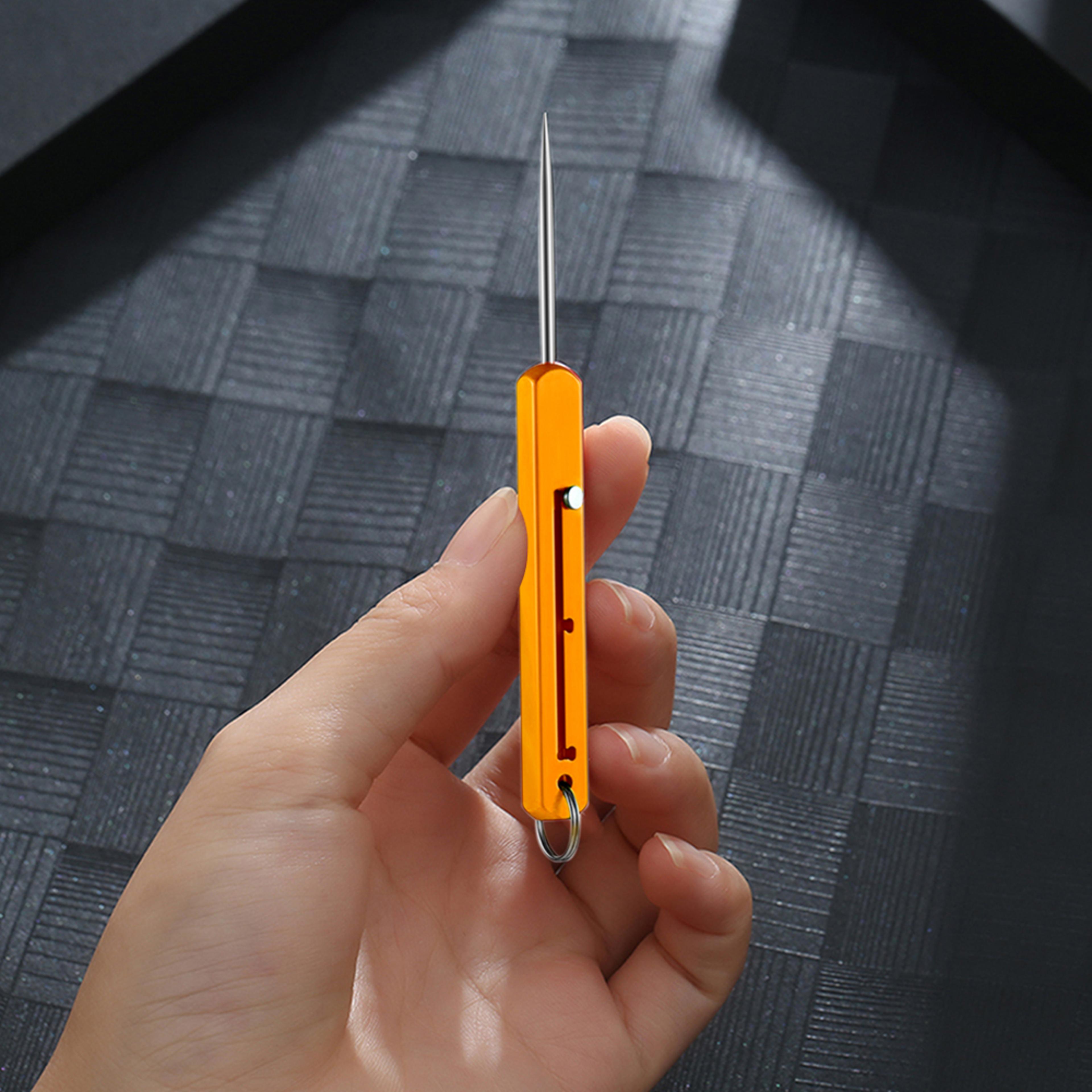 portable titanium toothpick tool adjustable 3-gear reusable metal toothpick & fruit picker