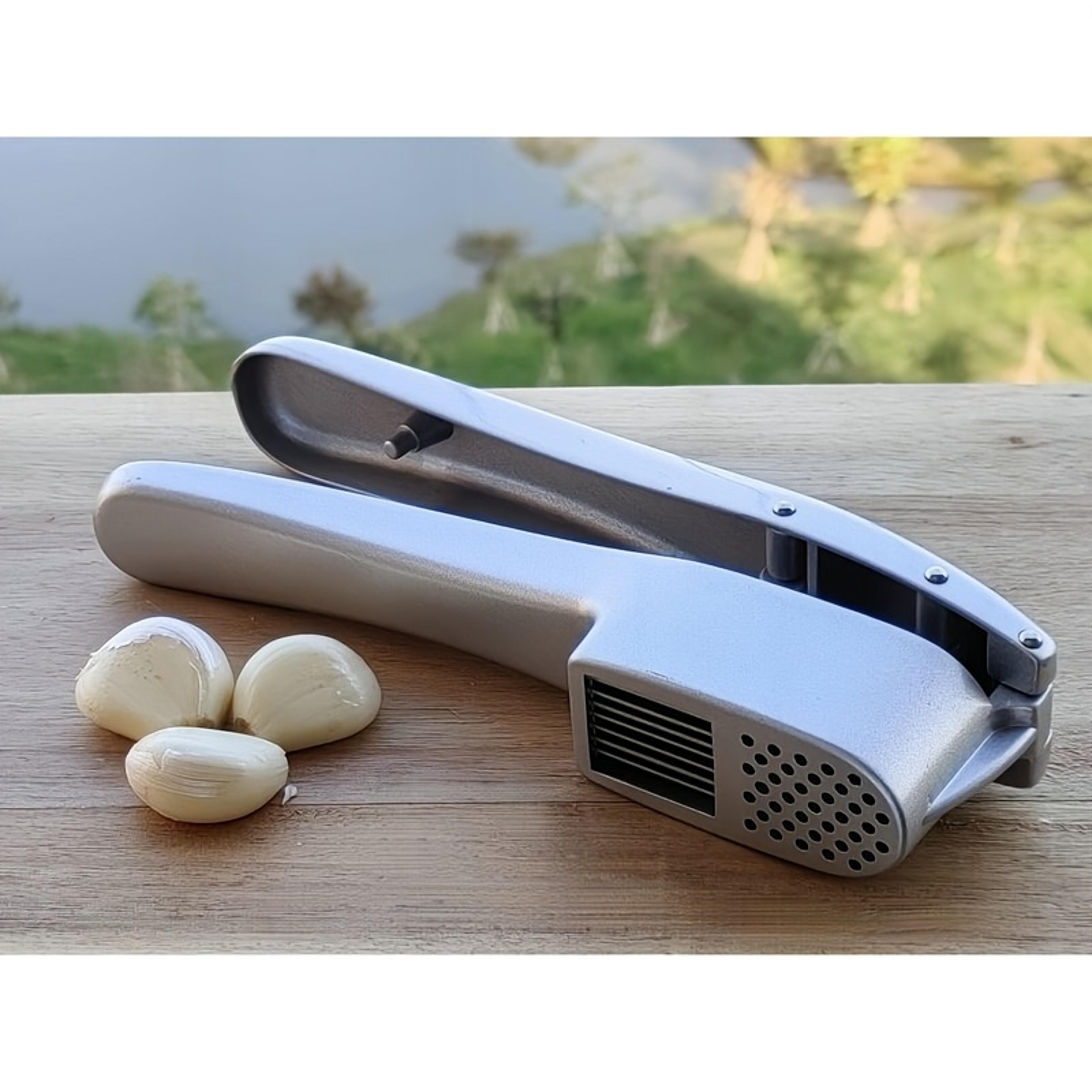 2 in 1 garlic press & slicer aluminium garlic & ginger mincer kitchen tool