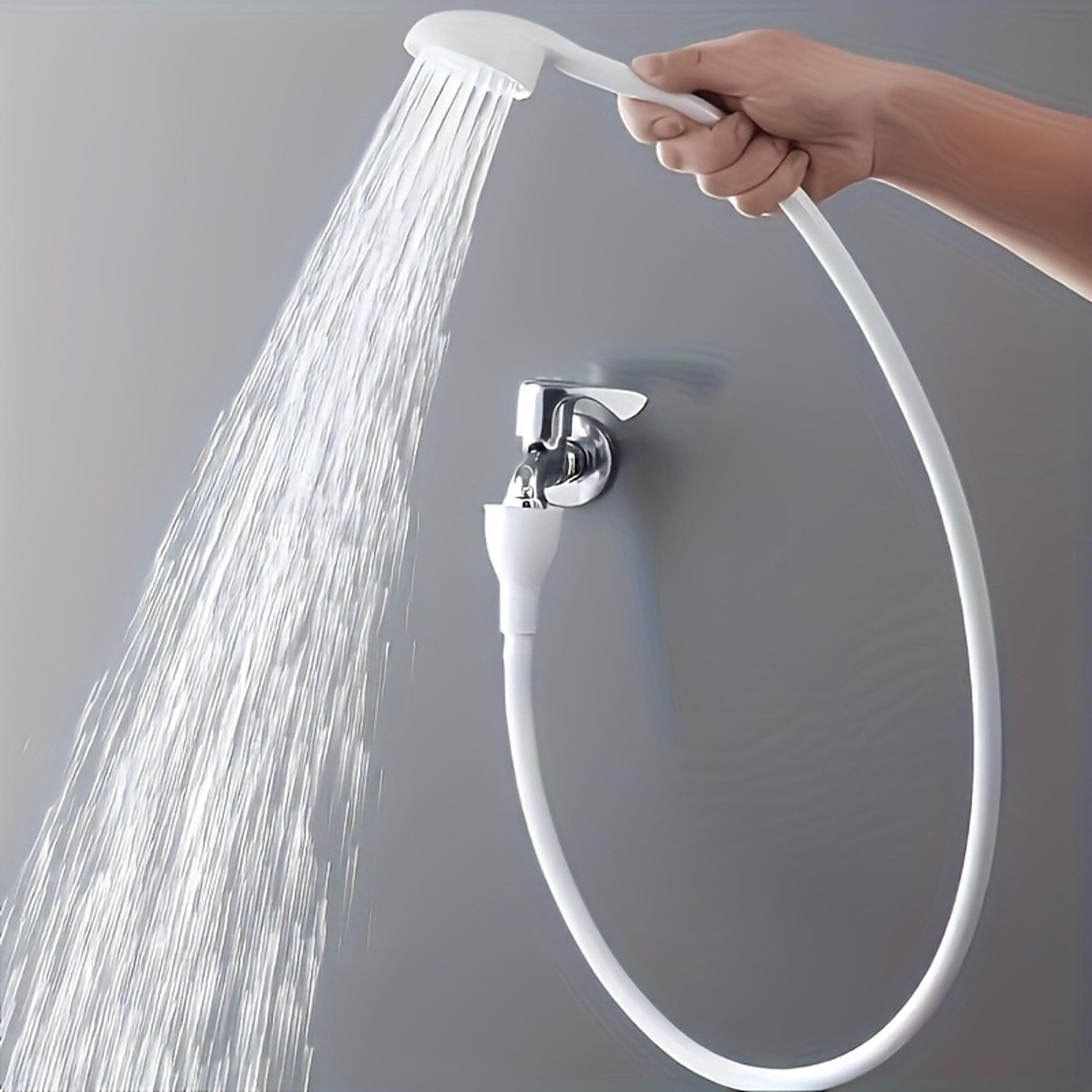flexflow portable faucet shower head with long hose for hair washing, pet bathing & sink cleaning
