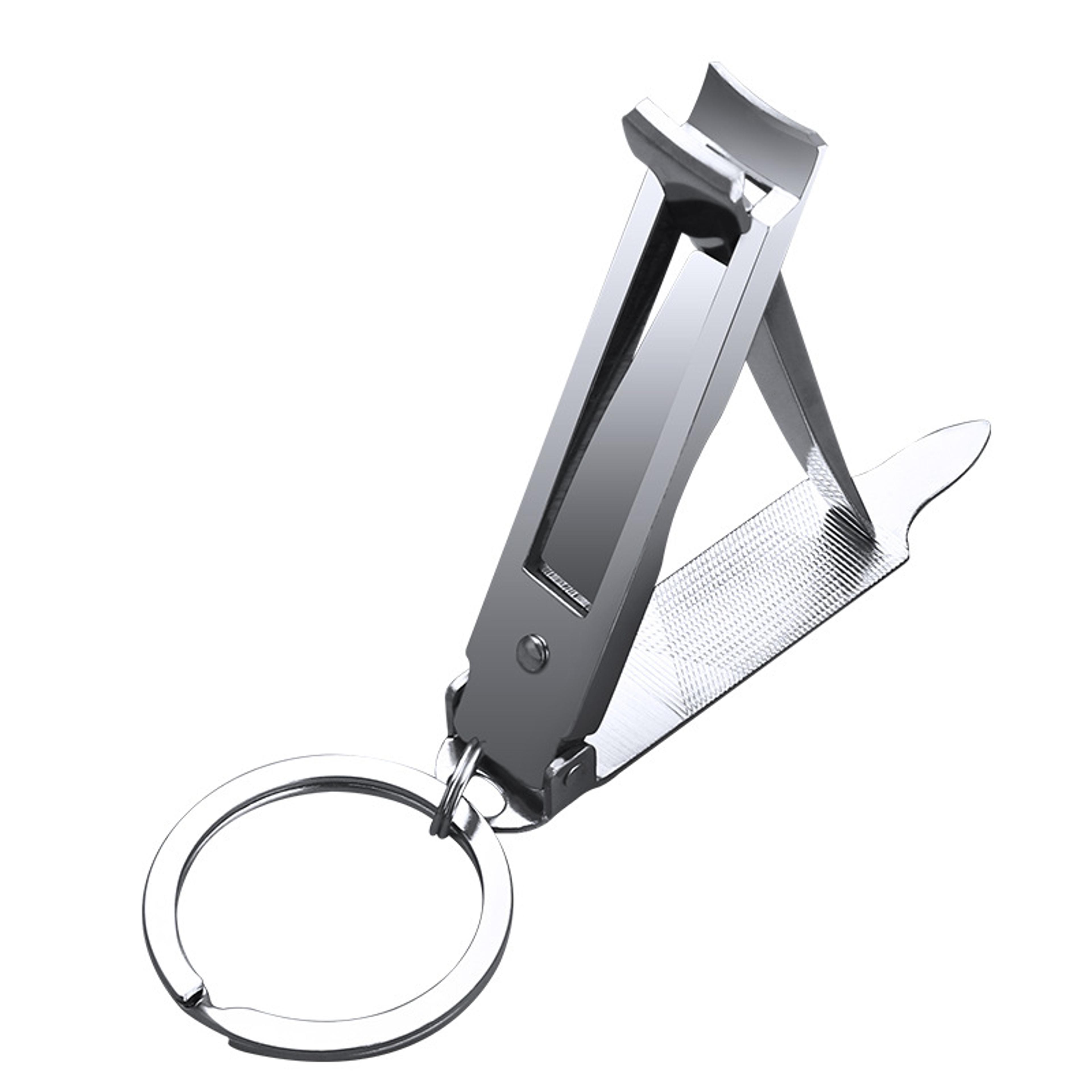 ultra thin foldable nail clipper with cuticle trimmer for travel & everyday grooming