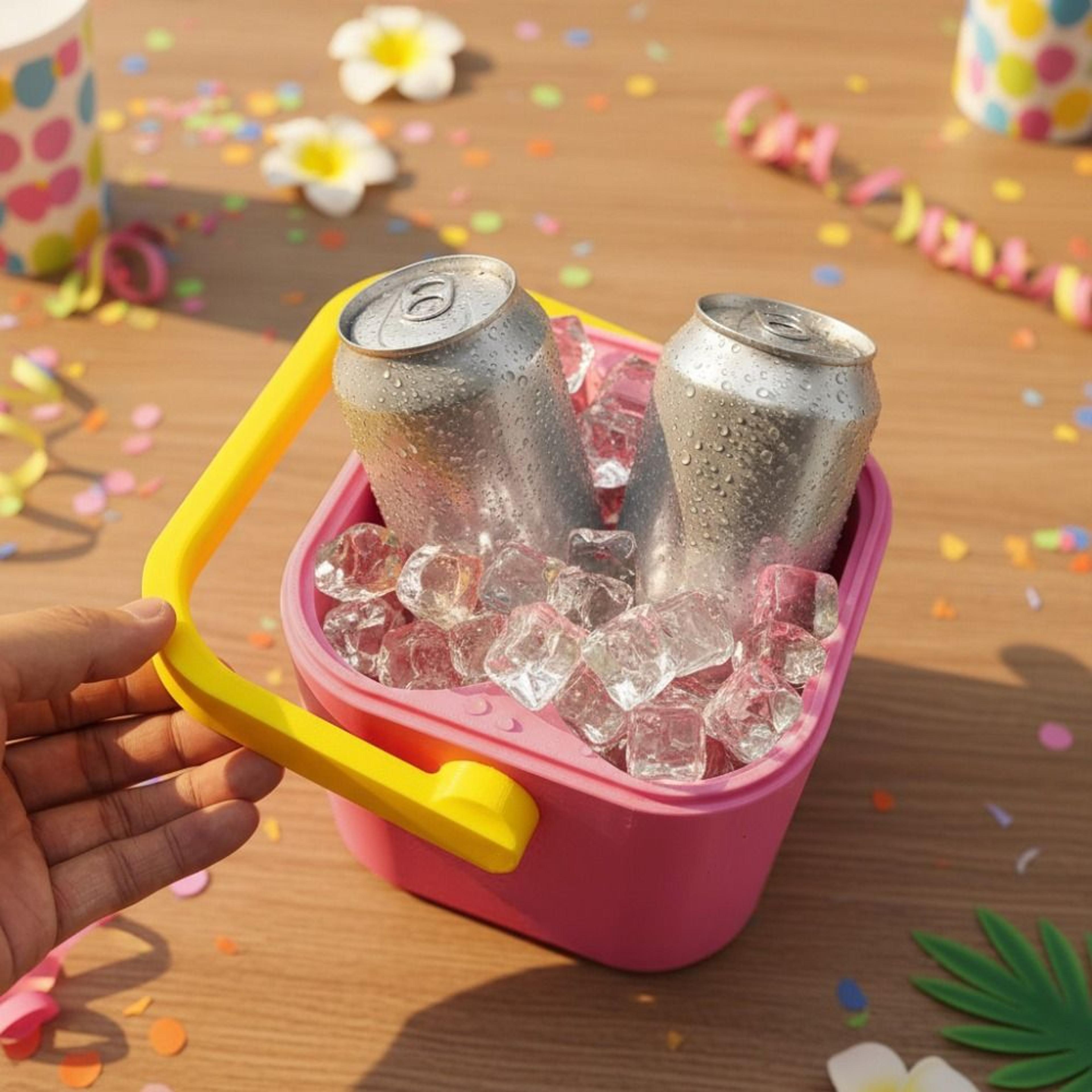 chillmate 4 can portable cooler box insulated mini ice chest for fishing, camping & picnics