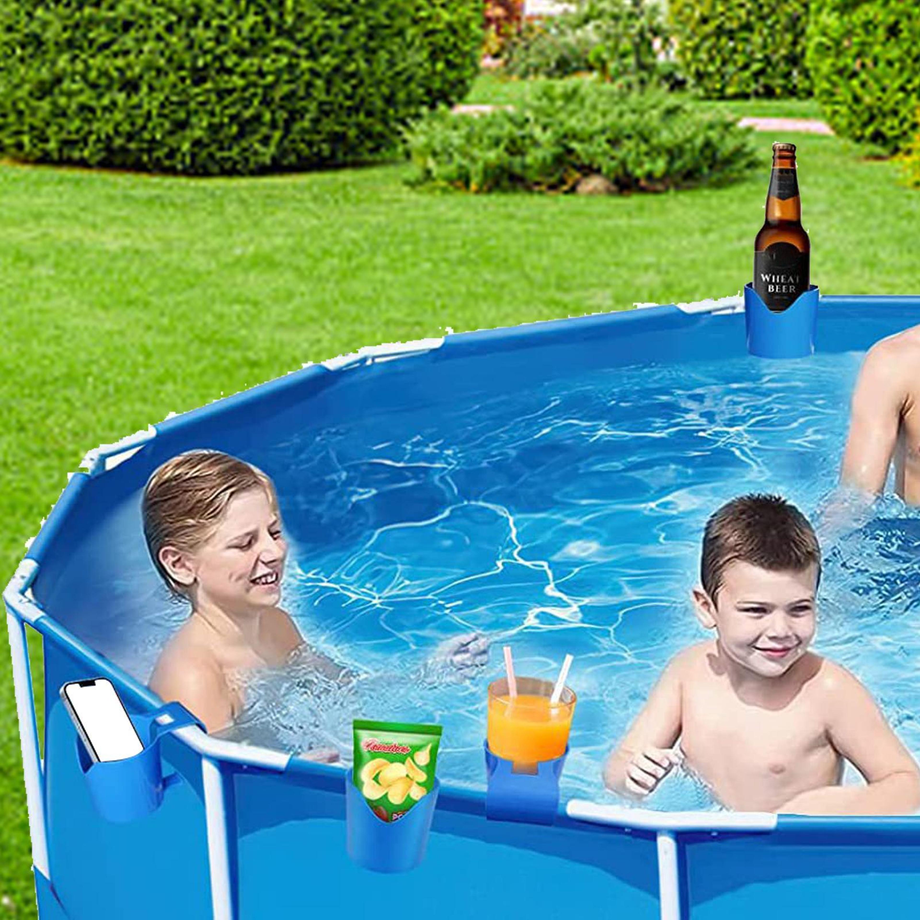 portable poolside cup holder hook for drinks, phones & essentials