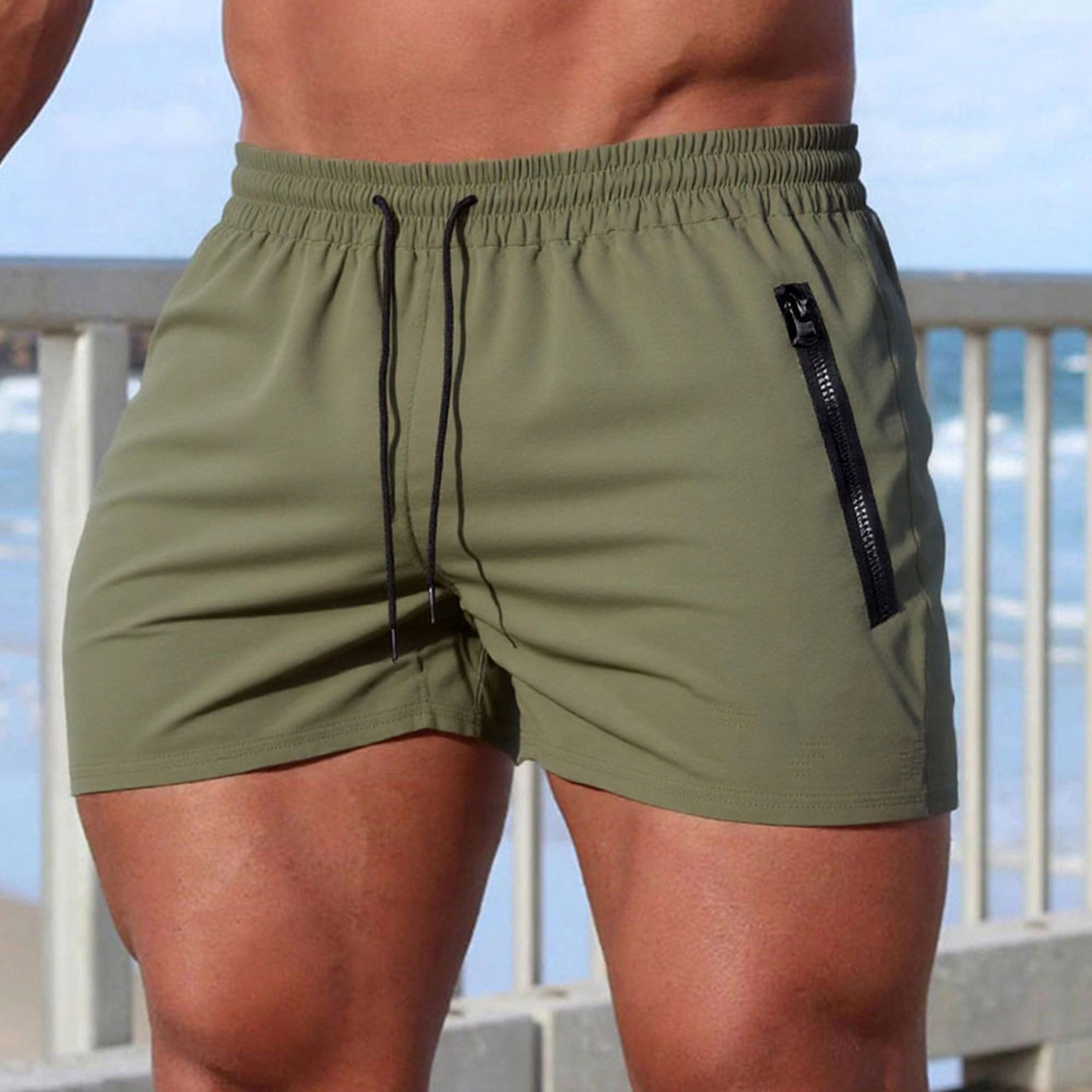 quickdry flex swim & gym shorts with zipper pocket