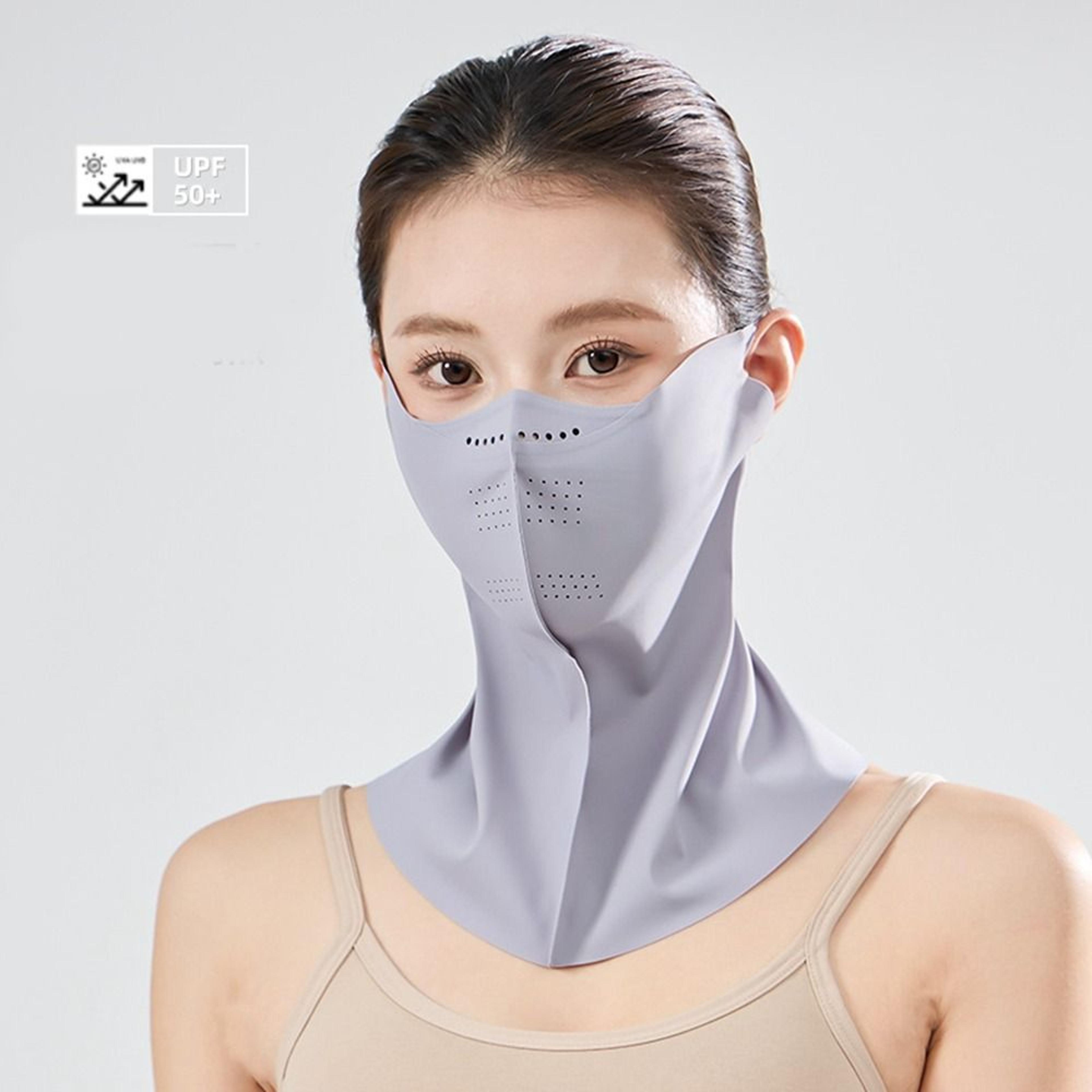 uv shield ice silk face scarf mask for sun protection and outdoor comfort