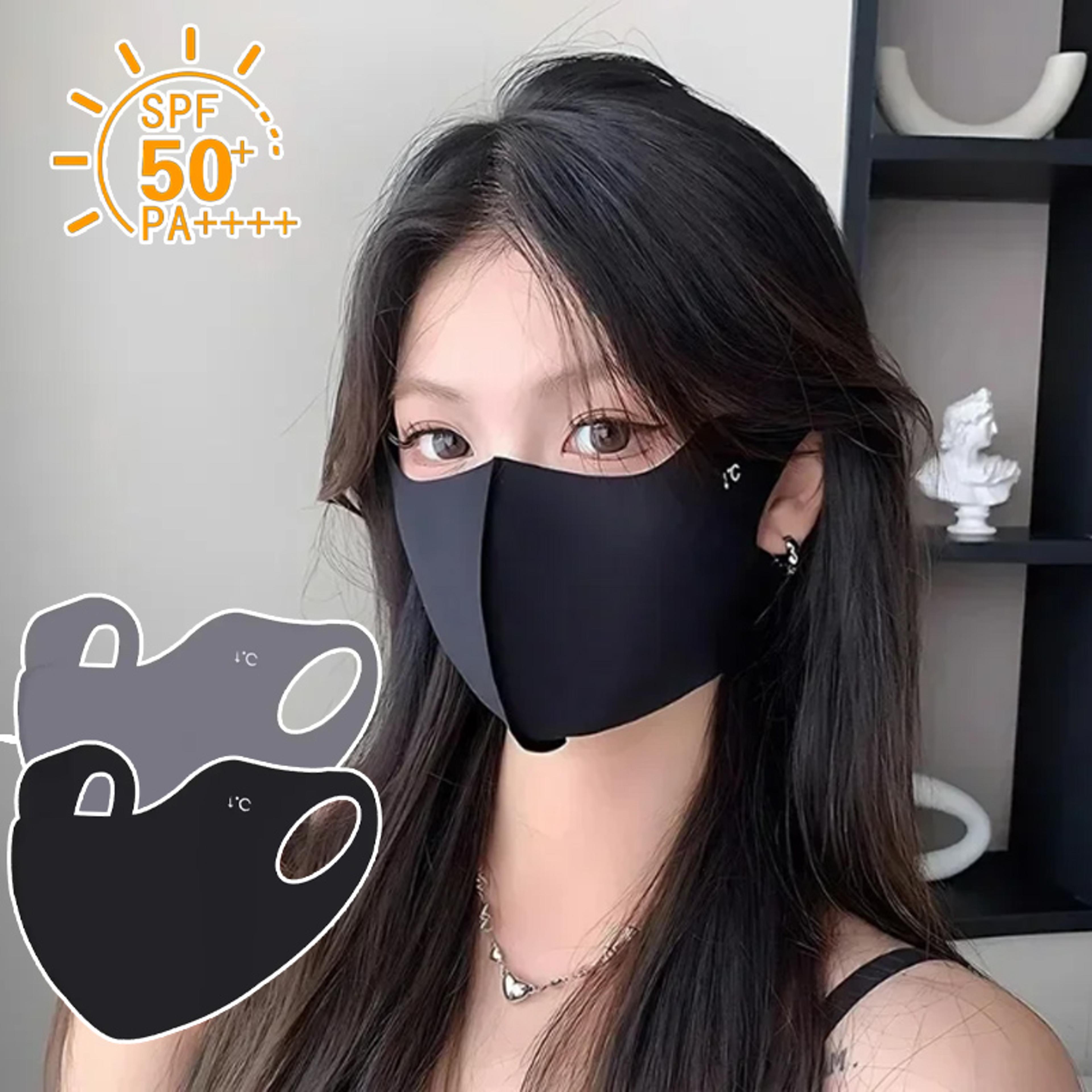 icesilk uv protection face mask gaiter with full neck coverage for cycling, hiking & outdoor sports