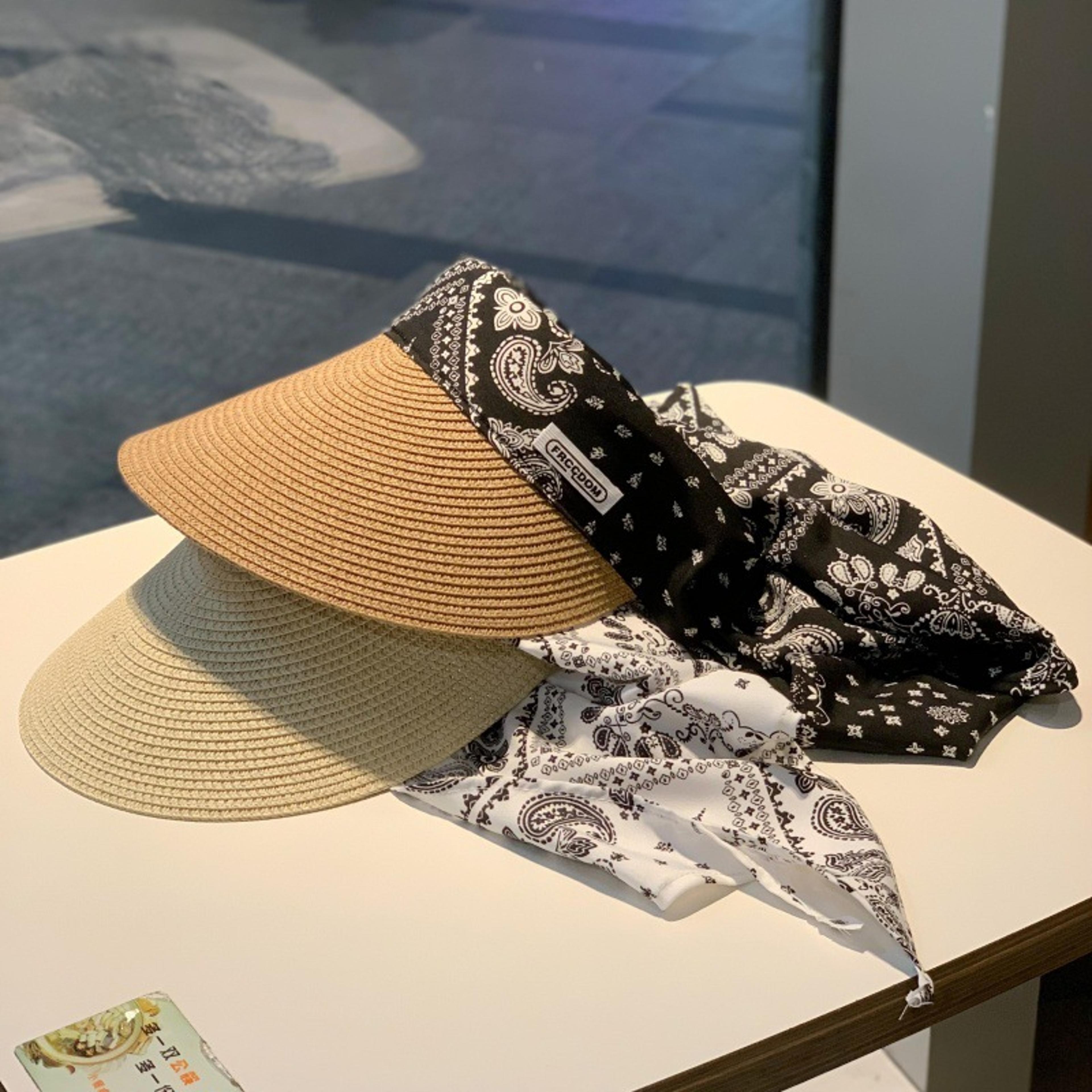 sunshield chic wide brim sun protection hat with upf 50+ beach headscarf design