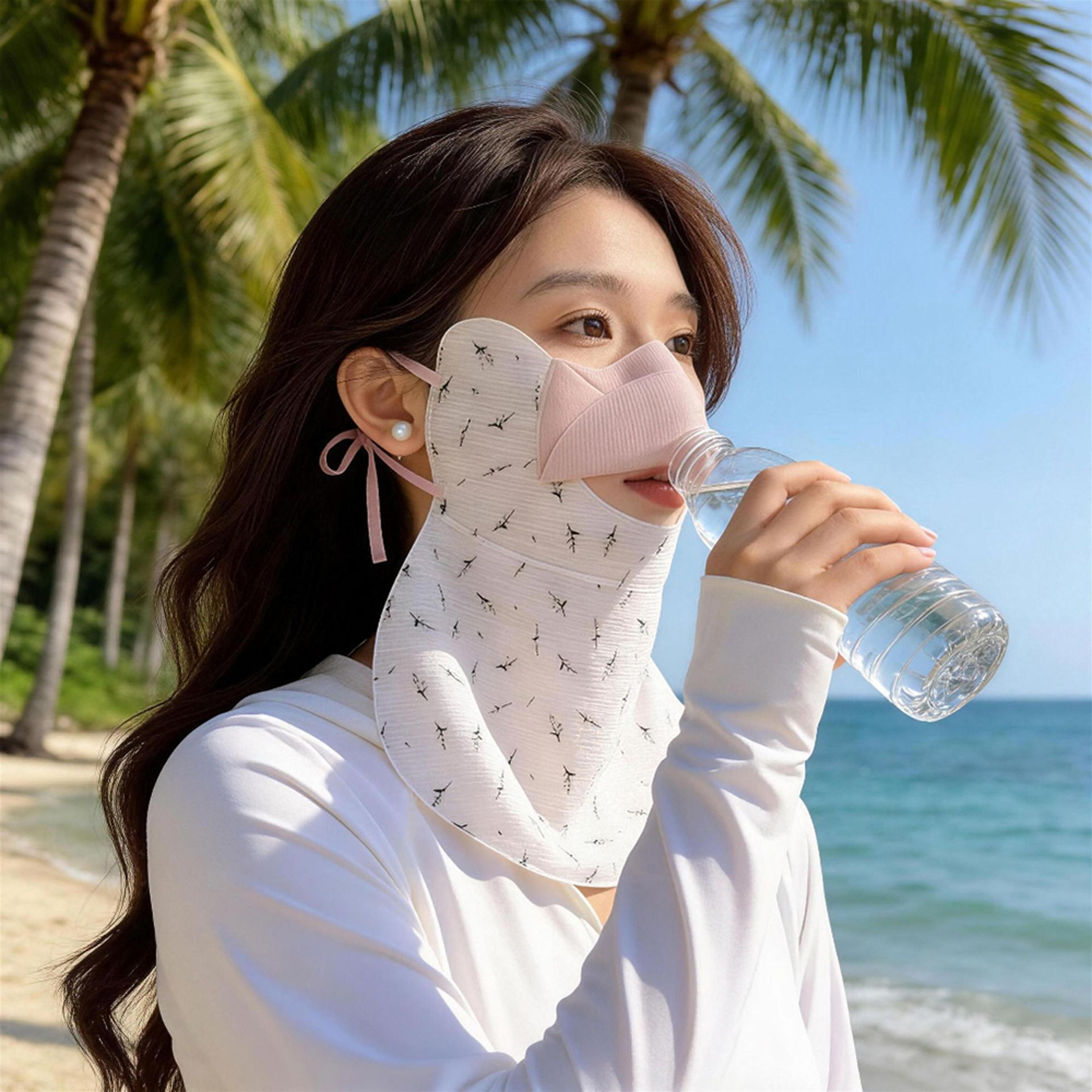coolingshield upf50+ ice silk face & neck gaiter for uv protection, cycling & outdoor sports