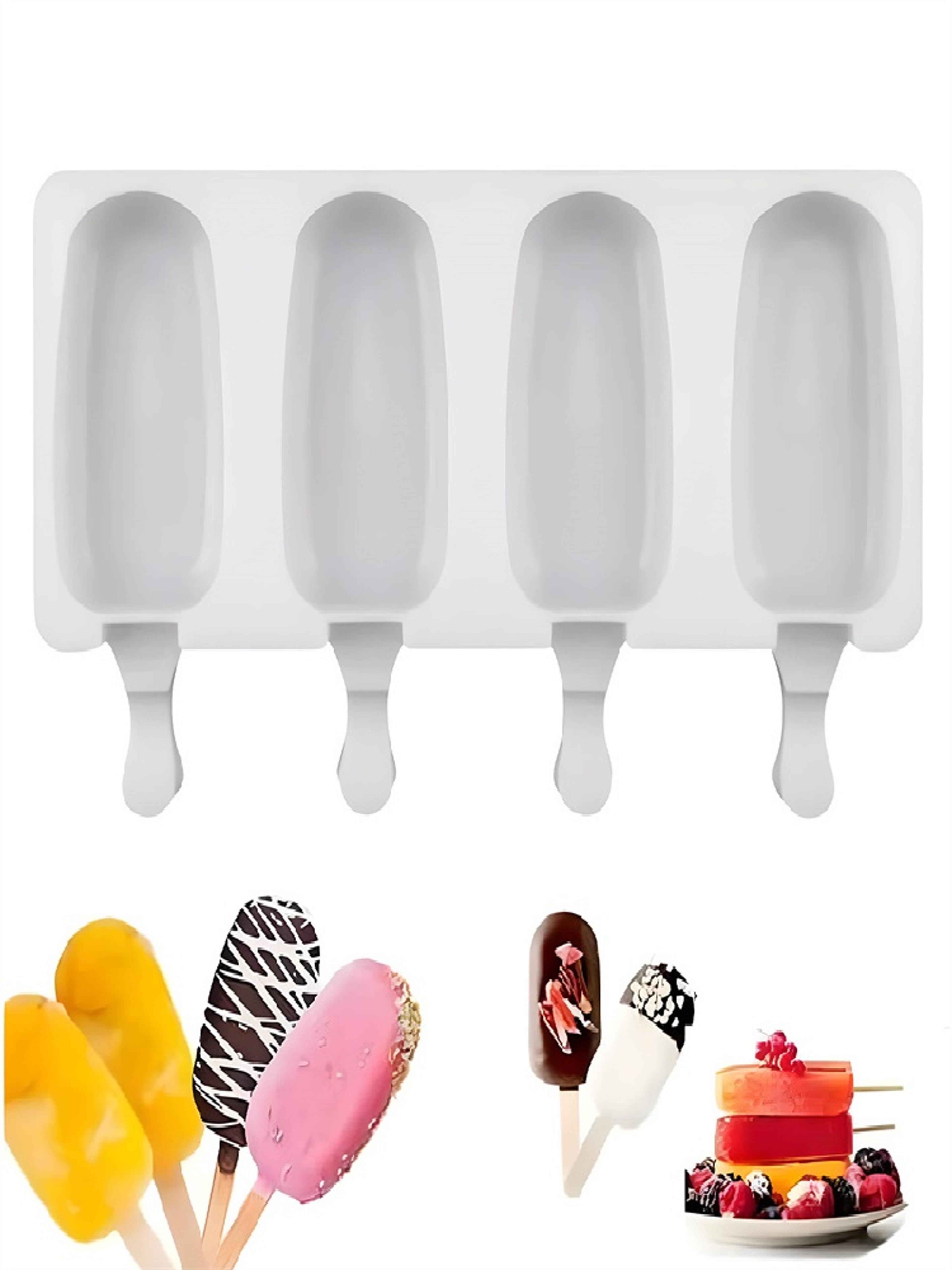frostyfun silicone popsicle mold set 12 cavities ice cream & cake pop maker