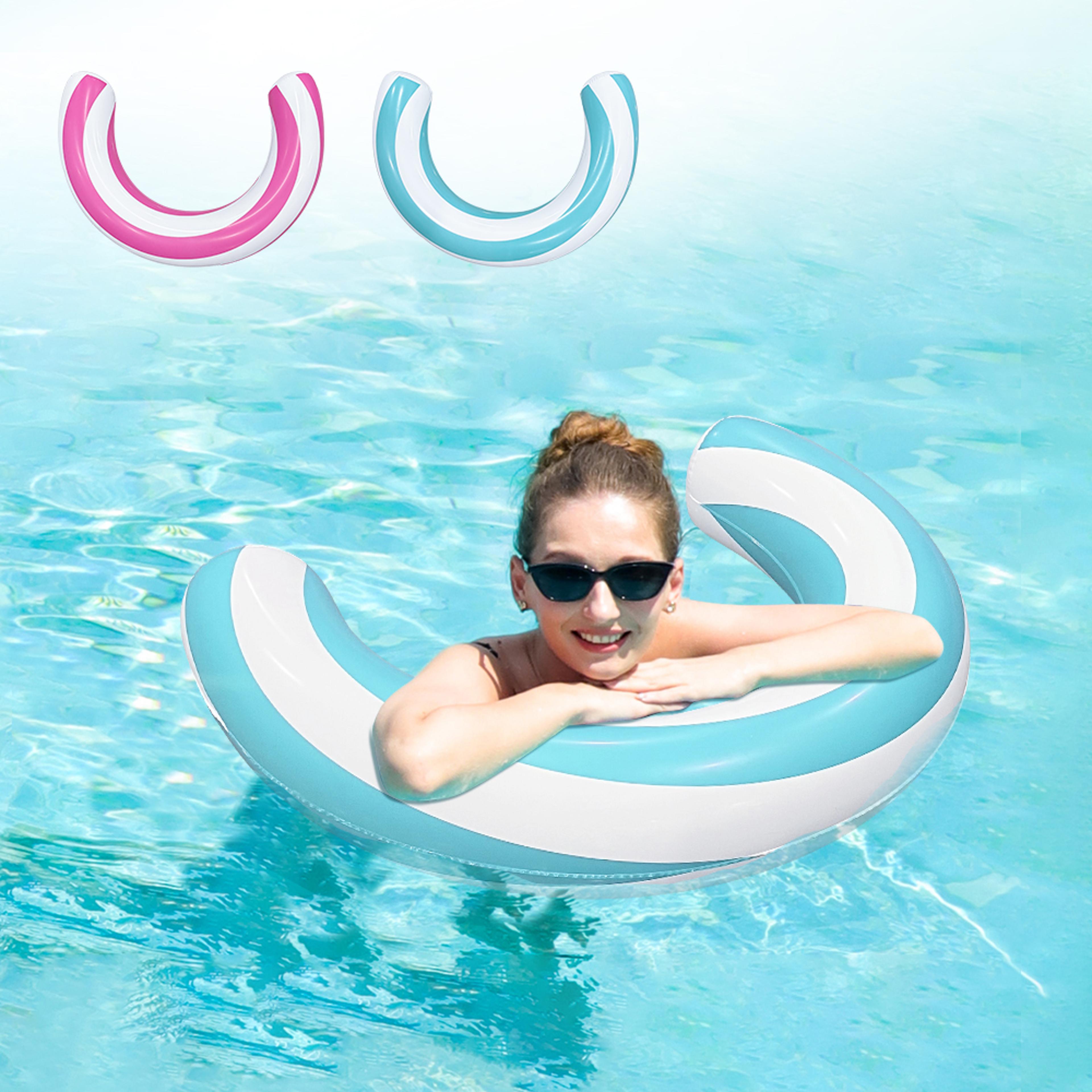 aquacomfort inflatable pool noodle float for adults portable u shaped pool float & swim lounger