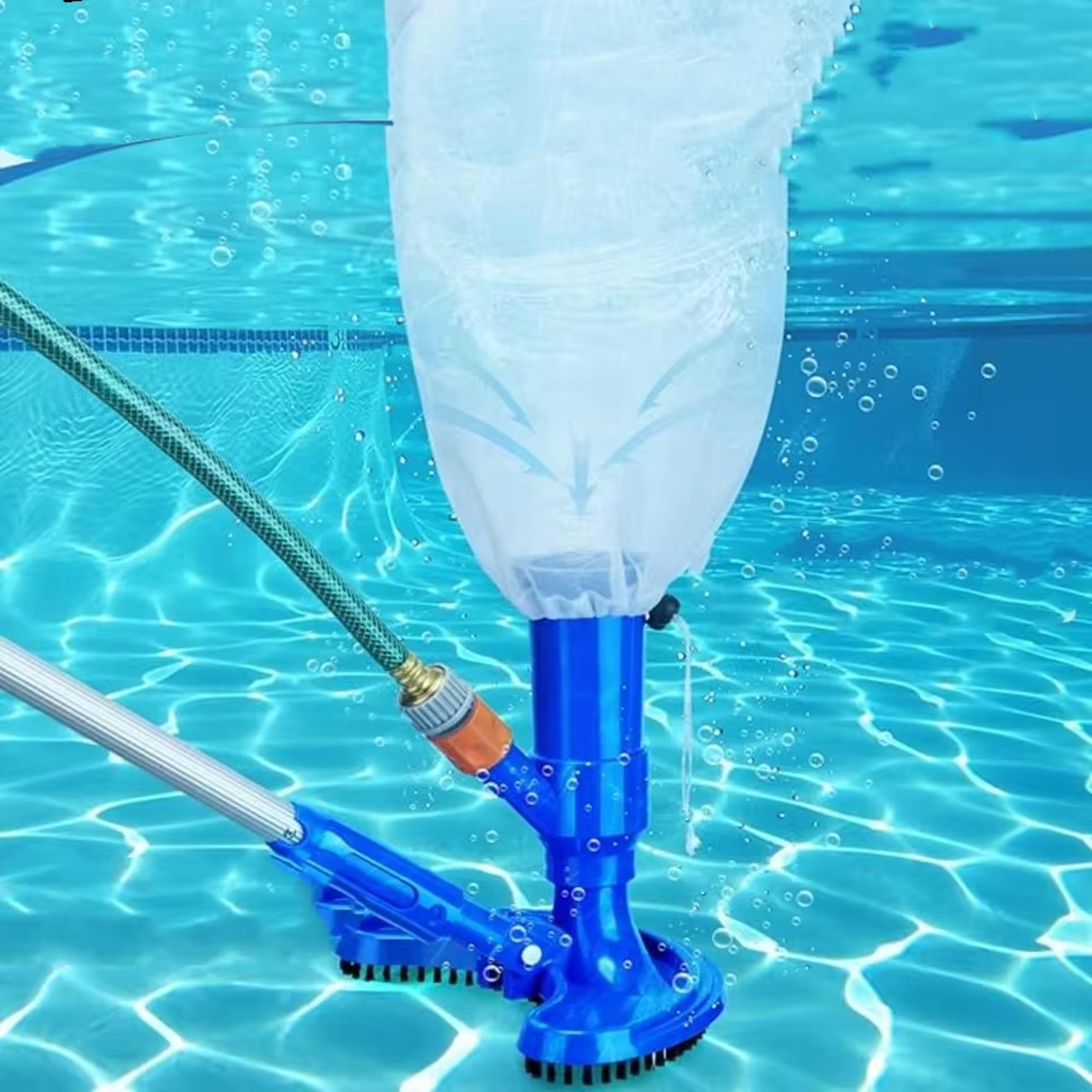aquajet portable pool vacuum cleaner with brush for fast debris removal
